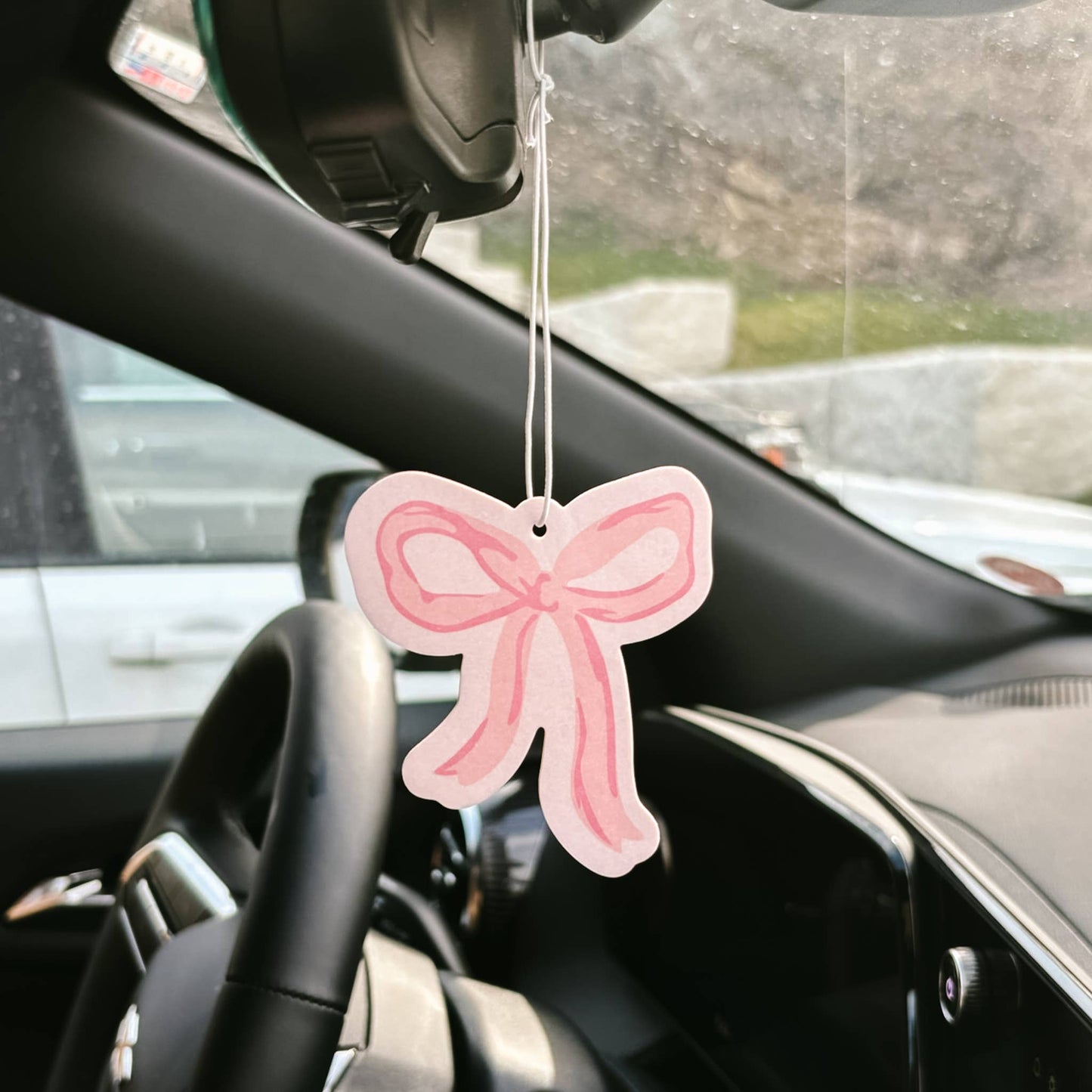 Sweet Ride Car Air Freshener: Bow Pink
