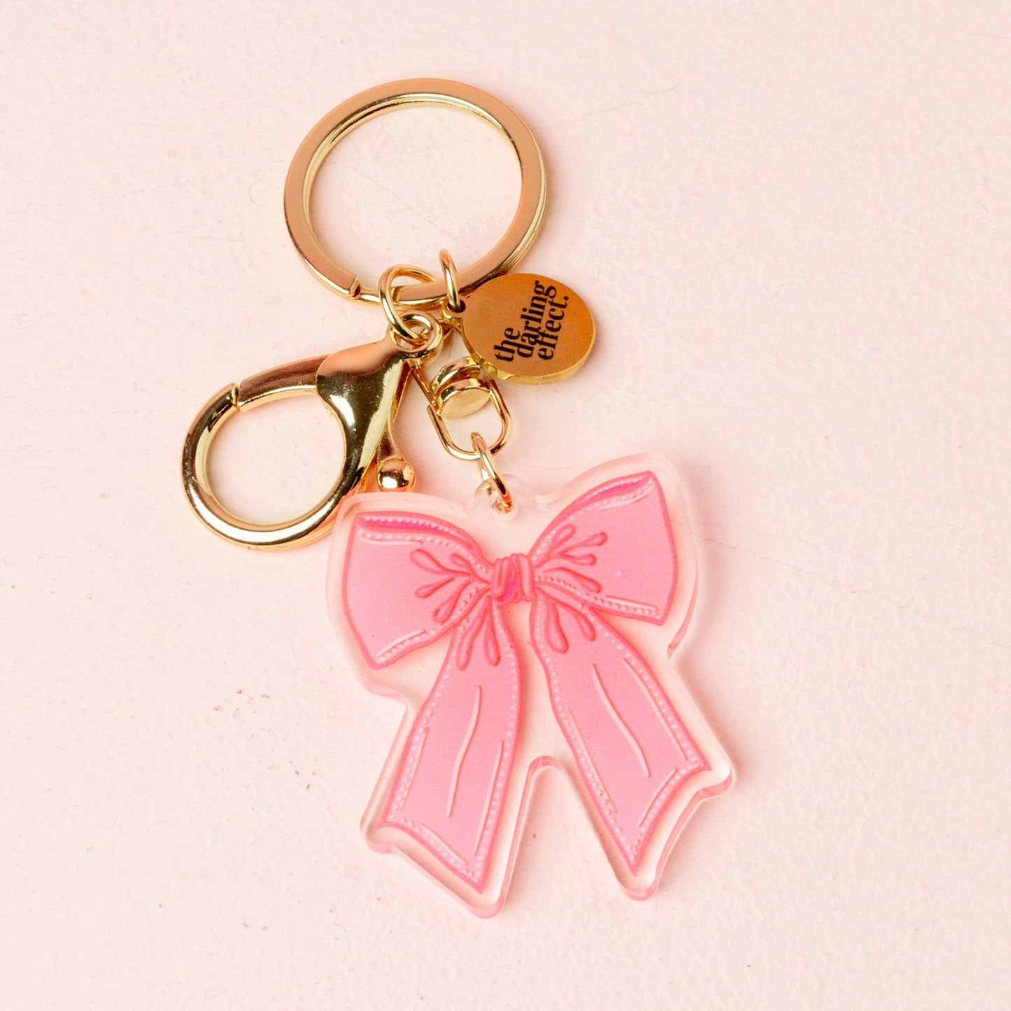Acrylic Keychain: Bow Pink