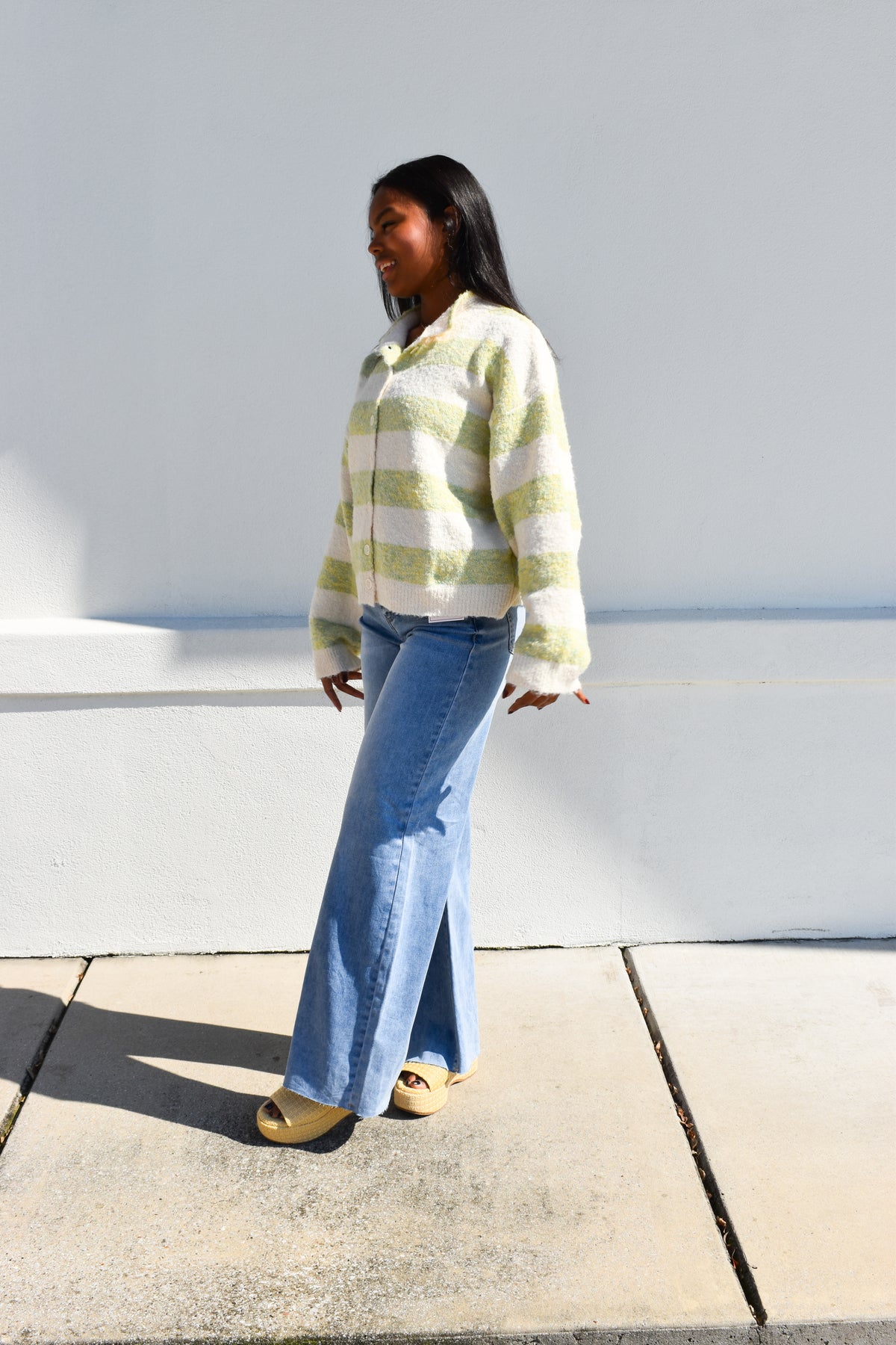 Sage & Sweet Striped Cardigan