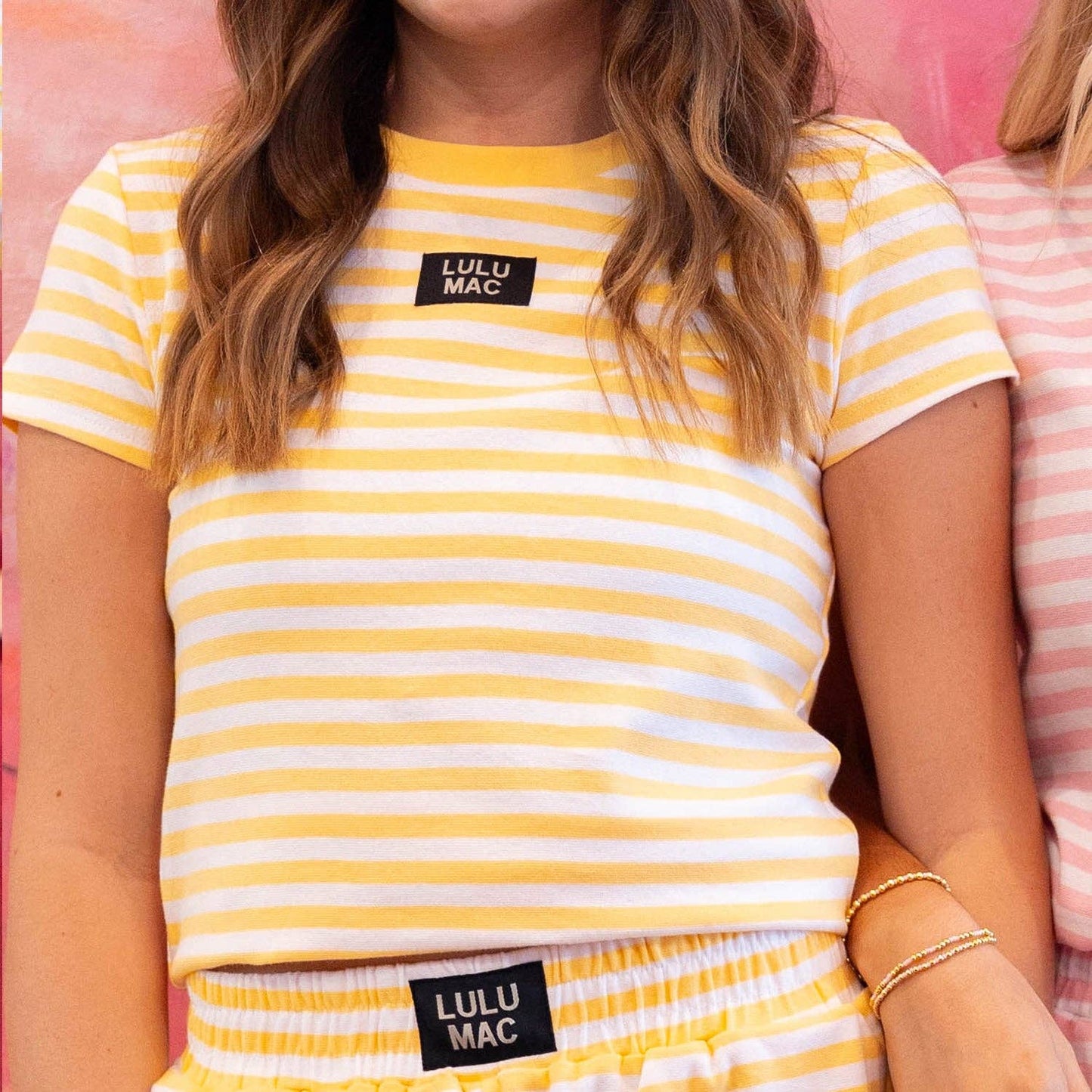 Stripe Babydoll Top: Yellow