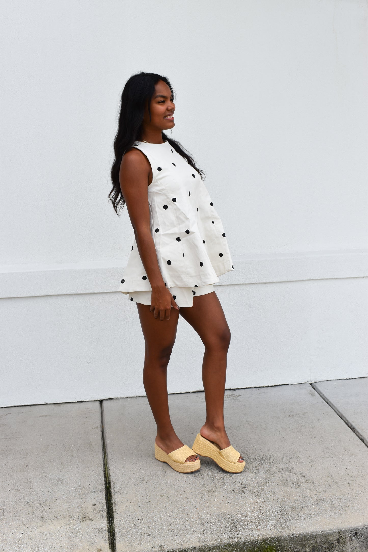 Sally Polka Dot Denim Set