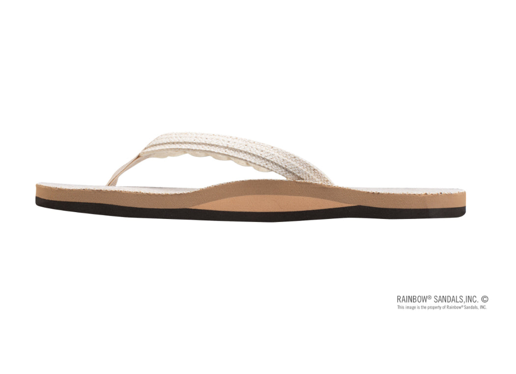 "Rainbow" Natural Hemp Flirty Braidy Flip Flops