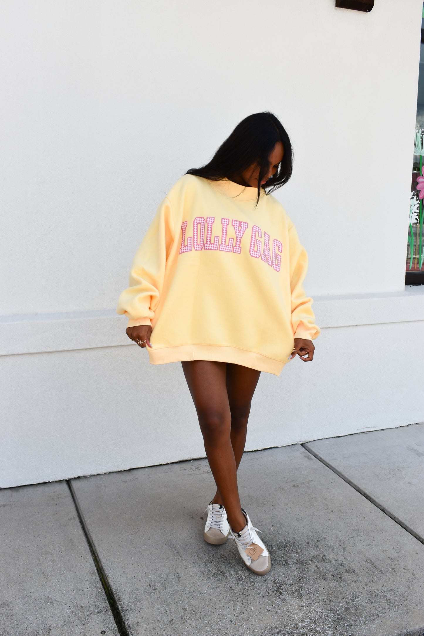 'DILLY DALLY & LOLLY GAG' Reversible Mockneck