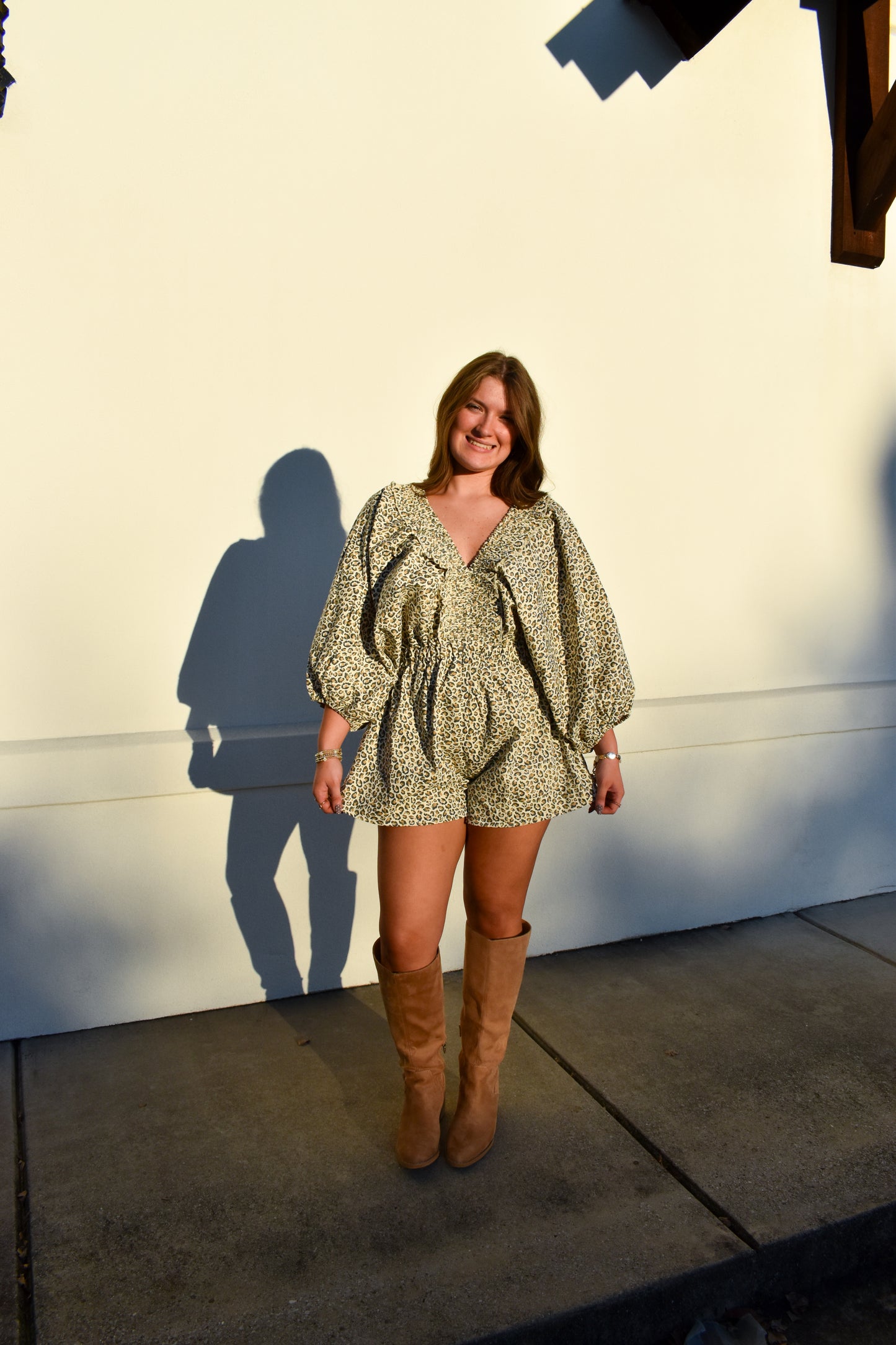 Leopard V-Neck Romper