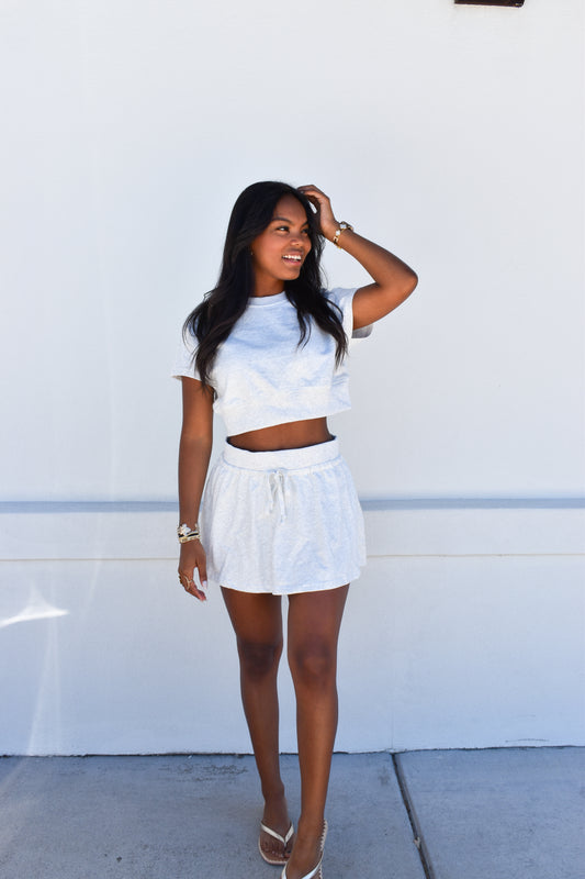 Two Piece Skort Set Casual Fit
