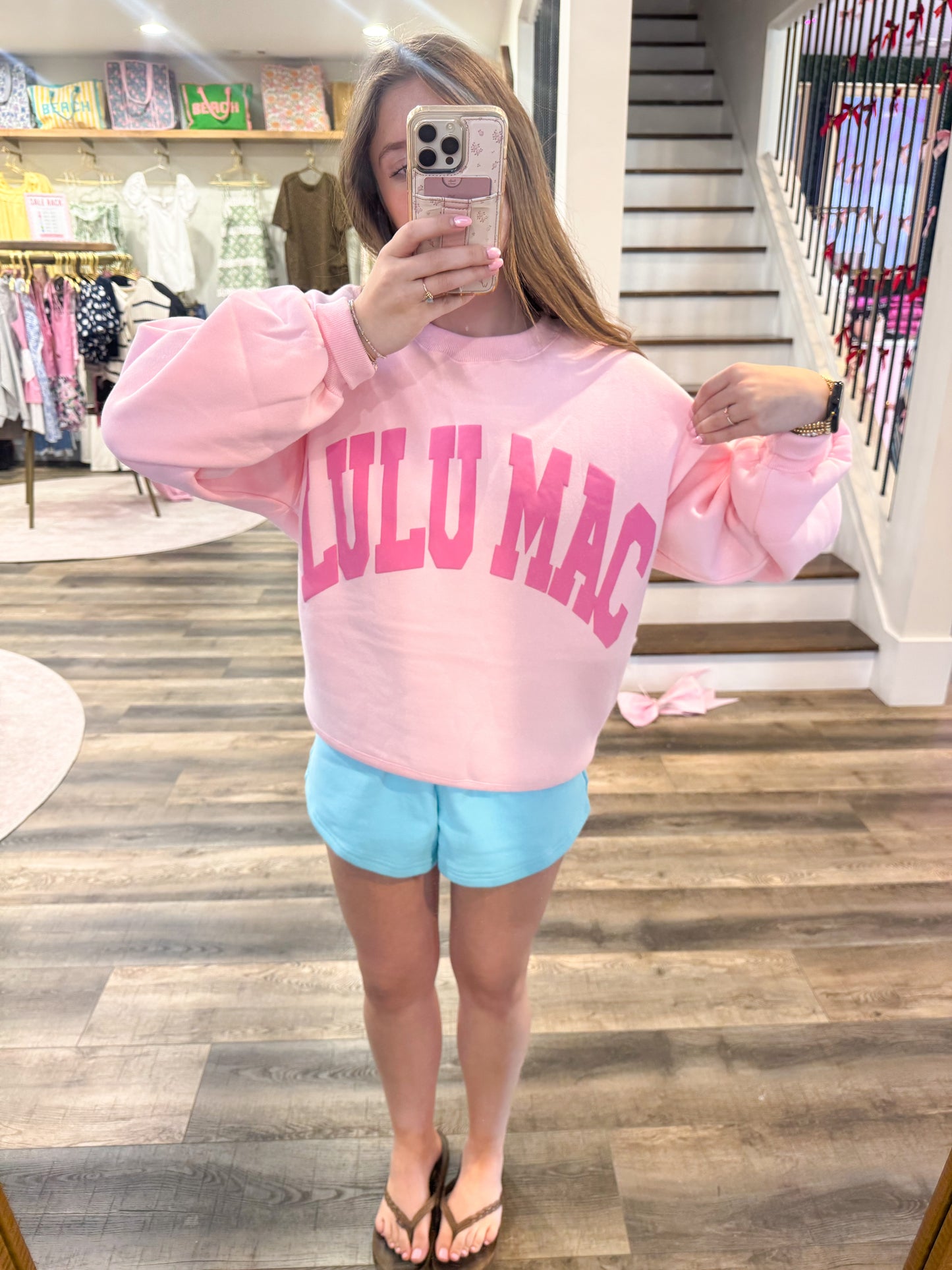 Lulu Mac Sweatshirt: Light Pink/Pink Puff