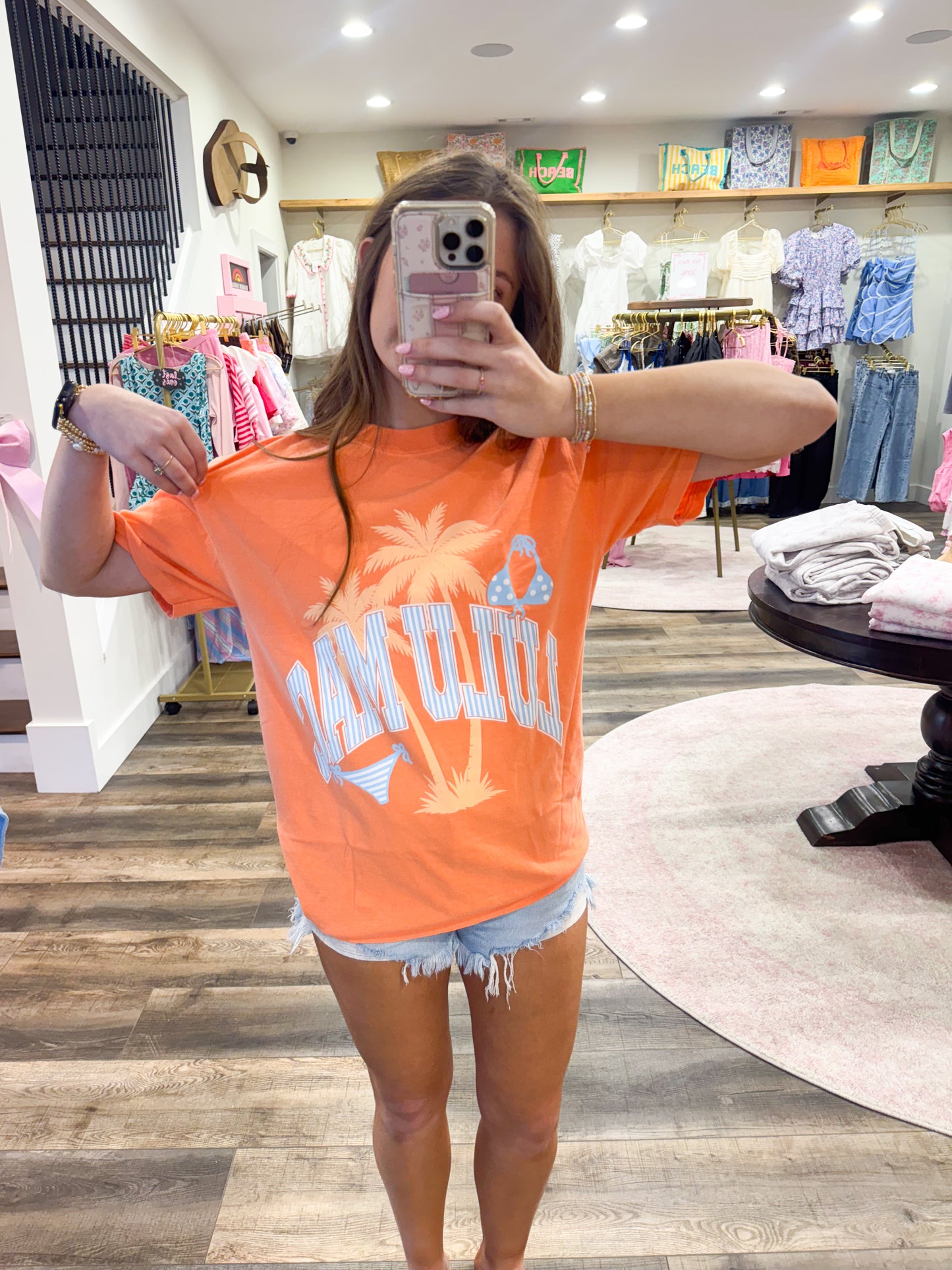 Lulu Mac Bikini Adult Melon Comfort Colors Tee