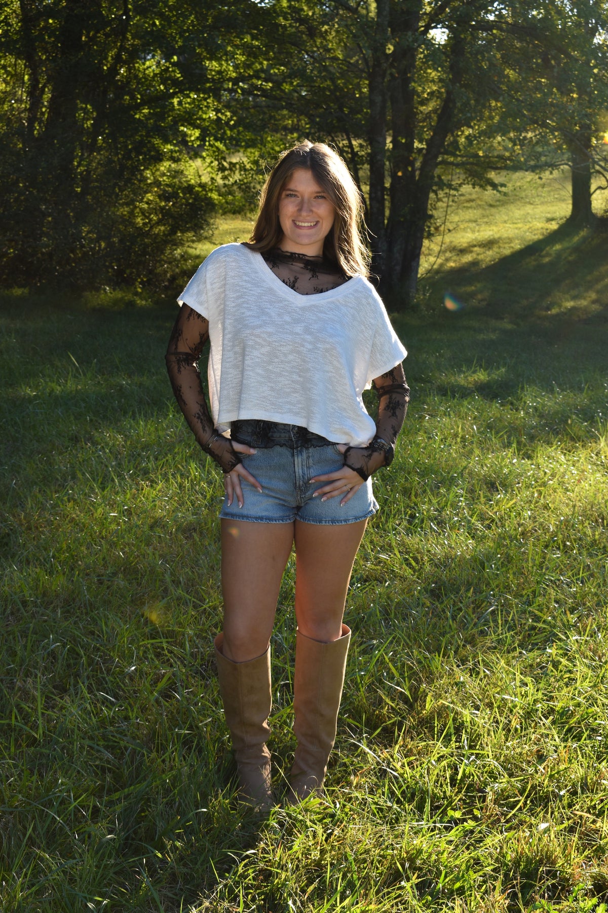 Floral Lace Embroidered Top