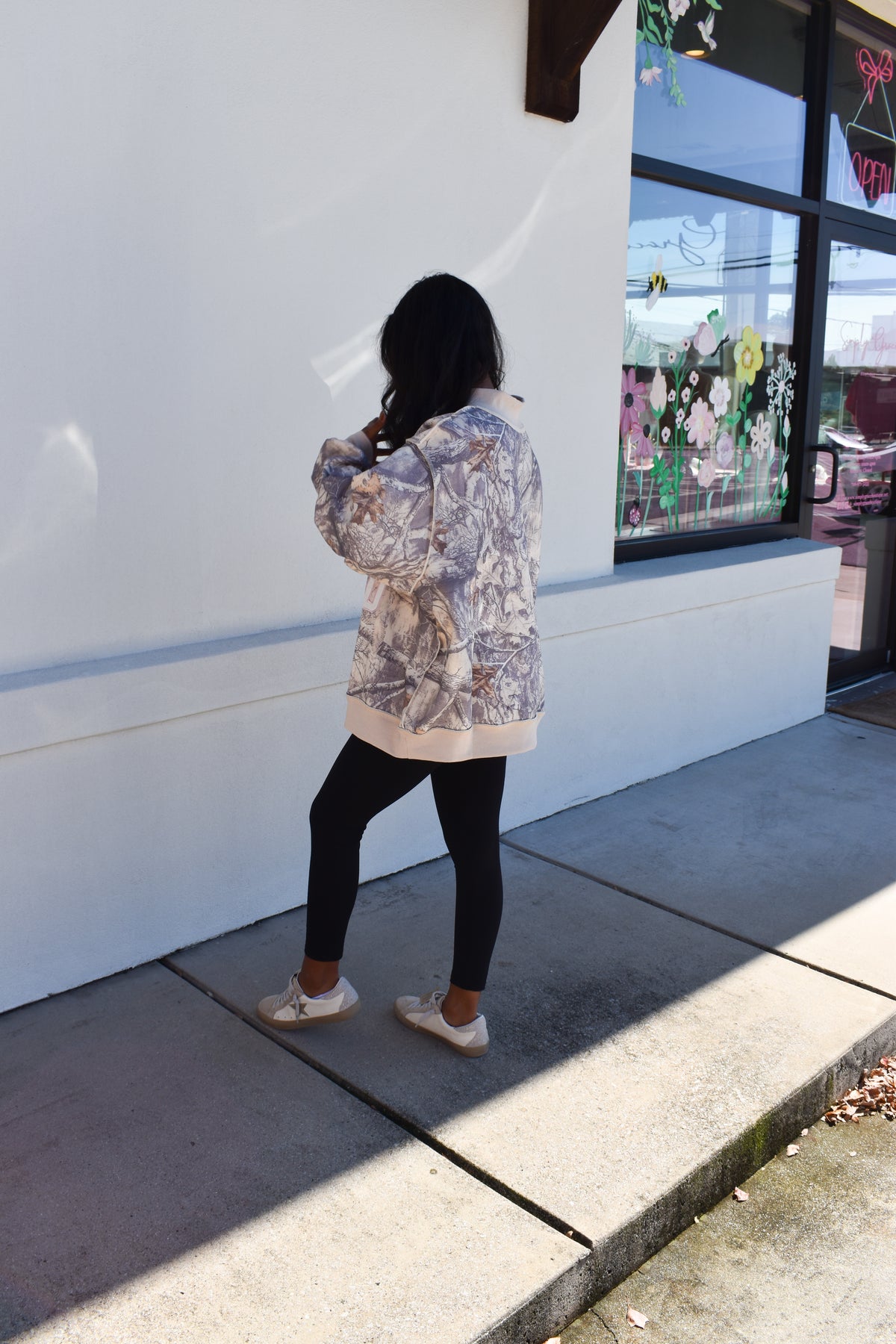 Camo Appliqué Embroidery Mockneck