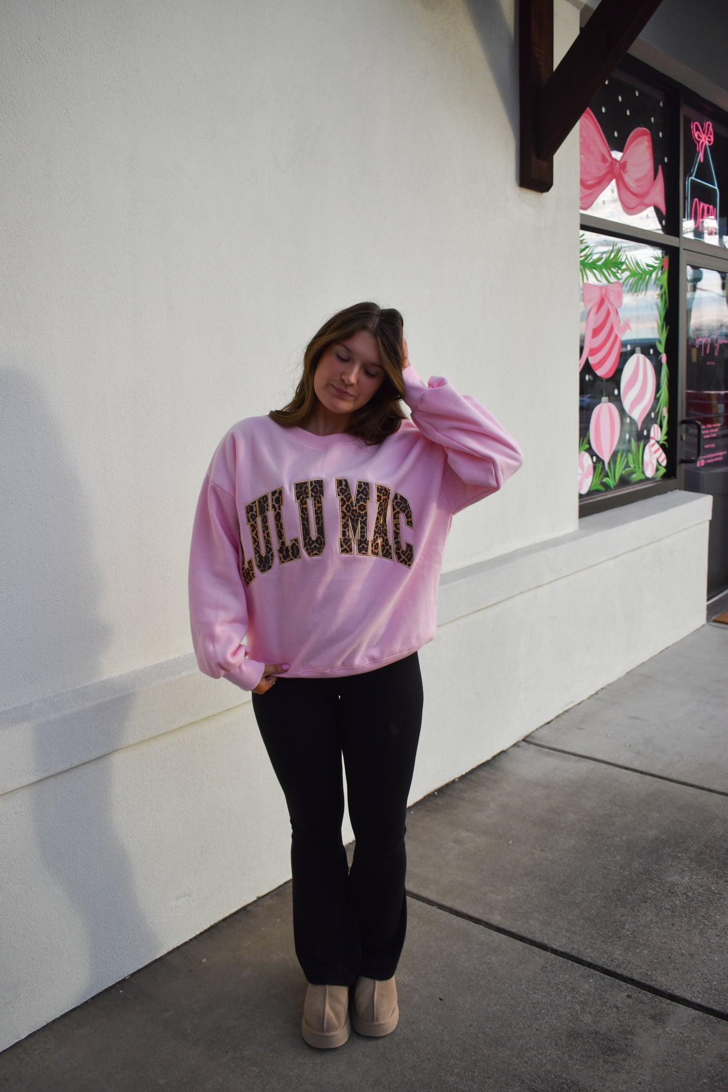 Leopard Lulu Mac Pink Sweatshirt