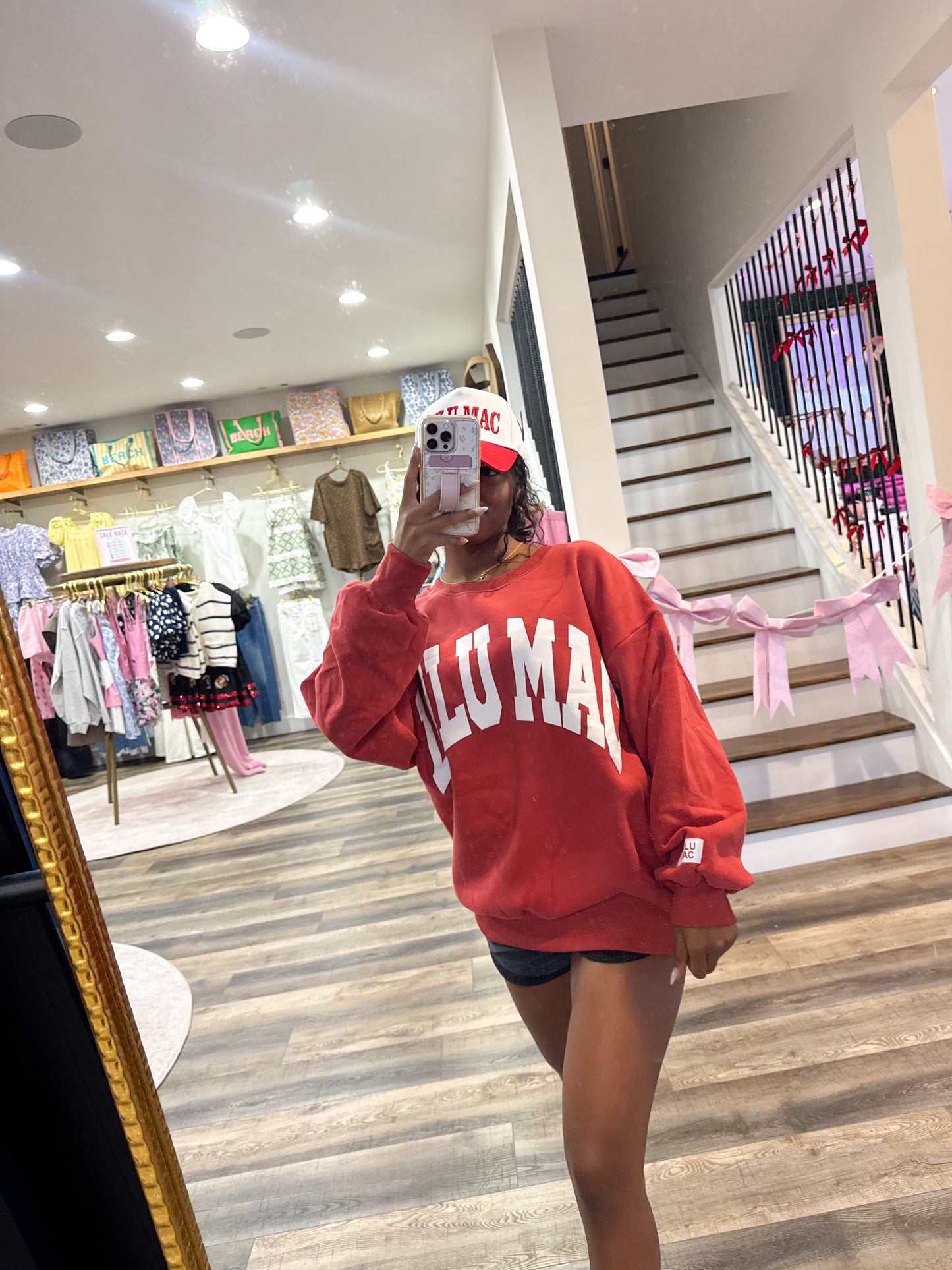 Lulu Mac Sweatshirt Crimson/White