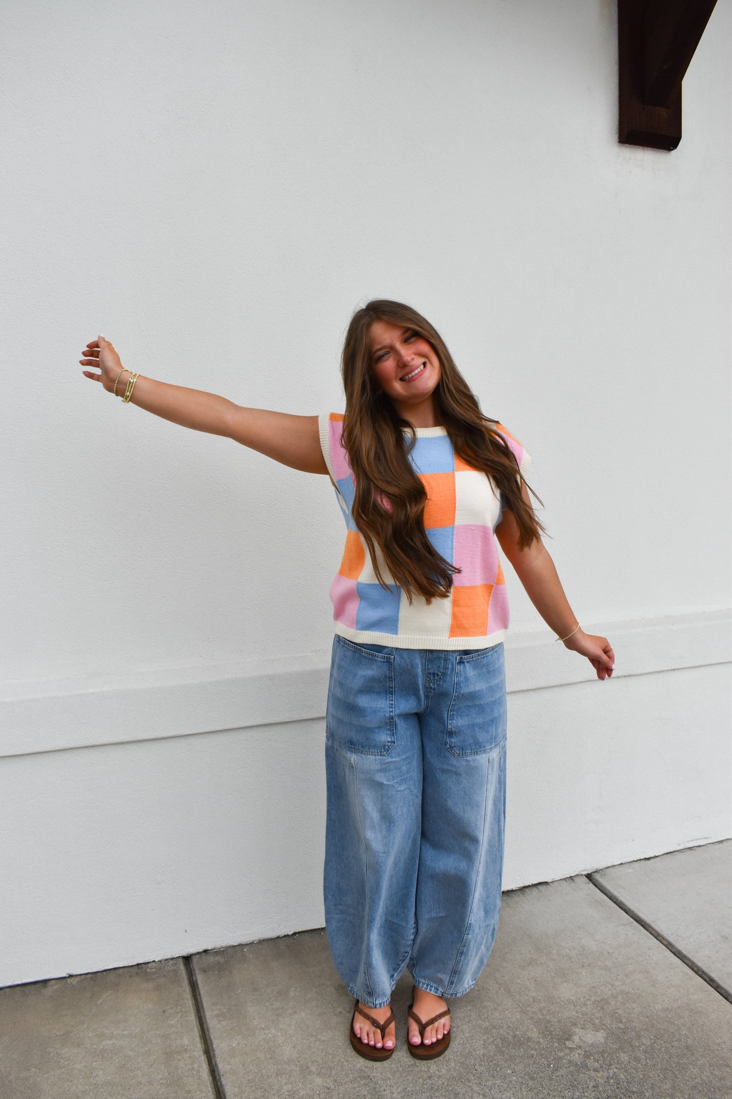 Checkered Sweater Vest