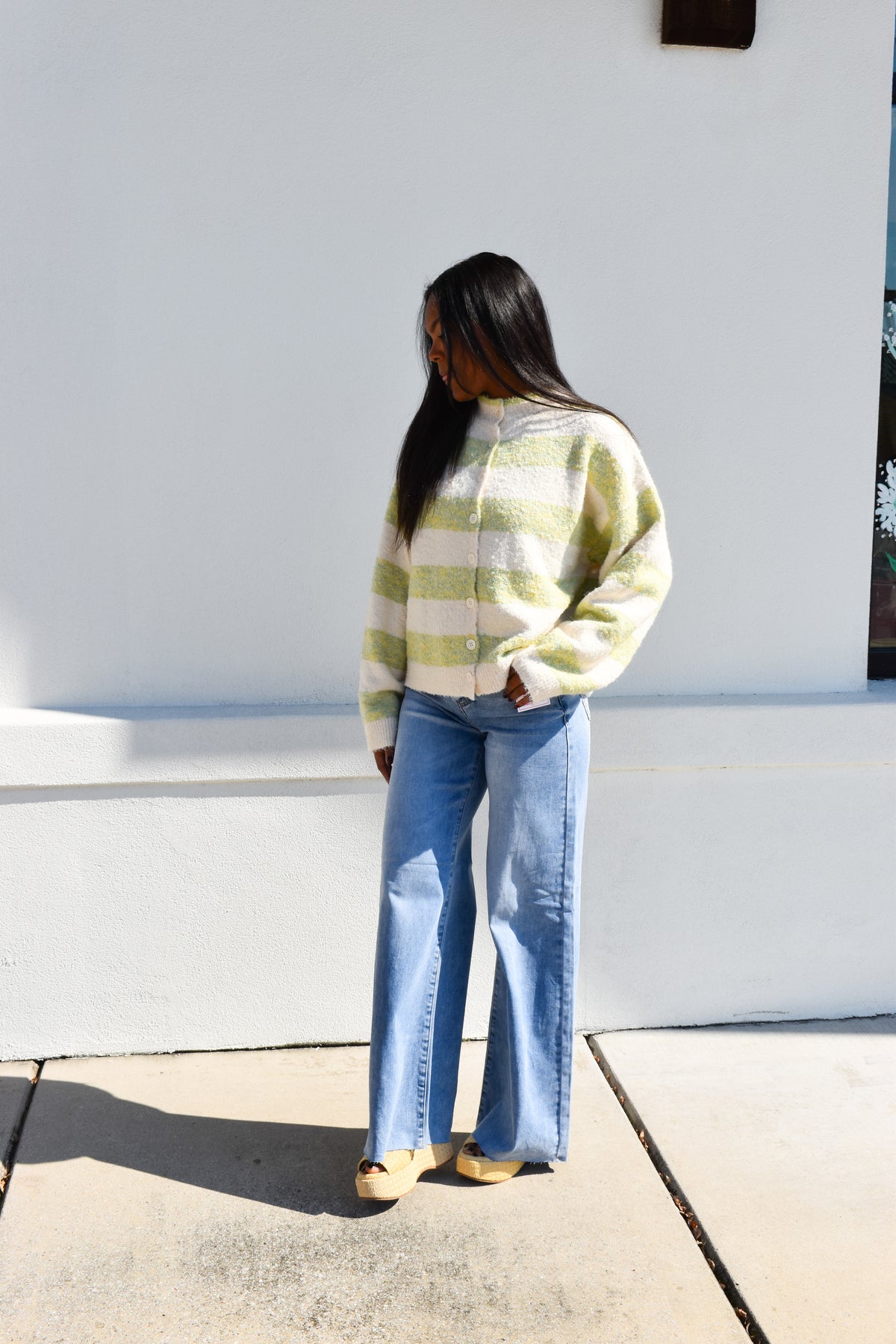 Sage & Sweet Striped Cardigan
