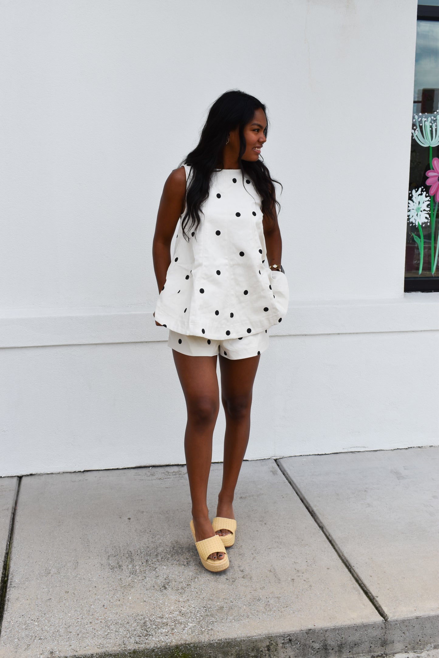Sally Polka Dot Denim Set