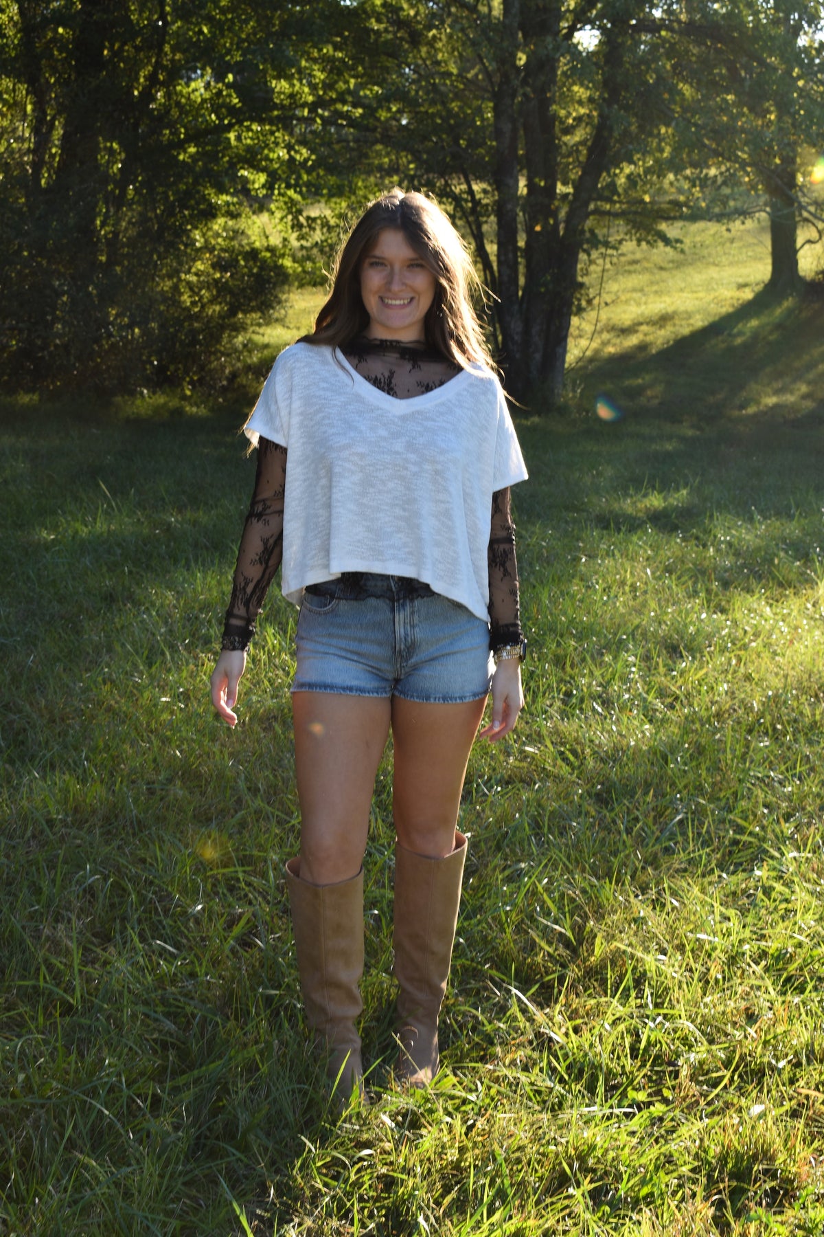 Floral Lace Embroidered Top