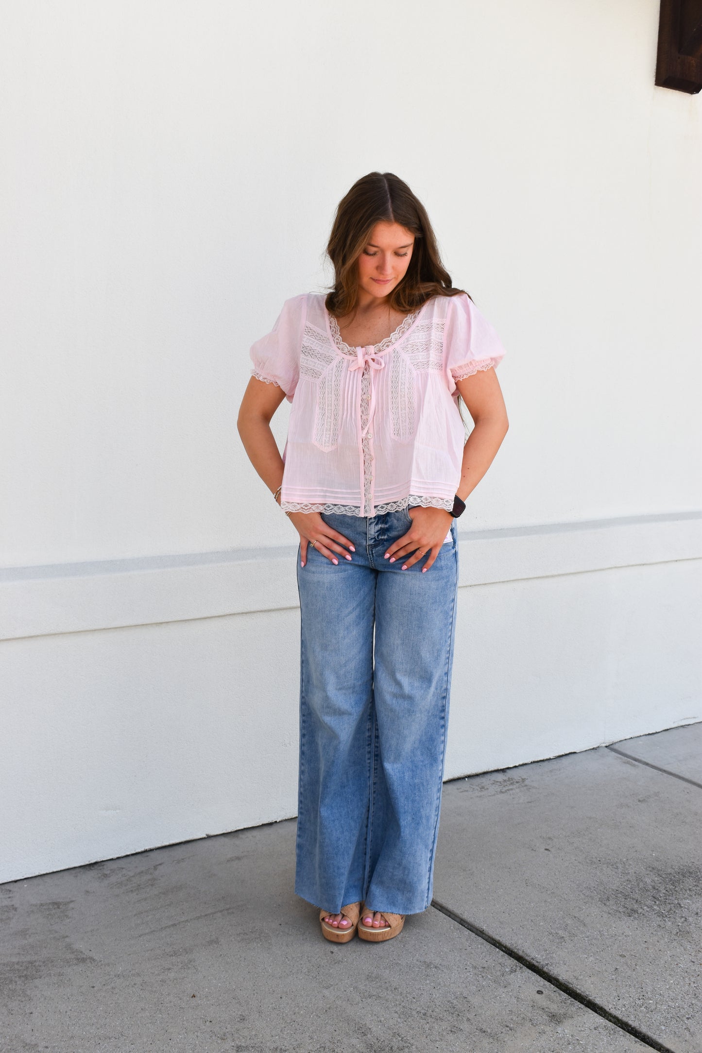 Lace & Lovely Top: Pink
