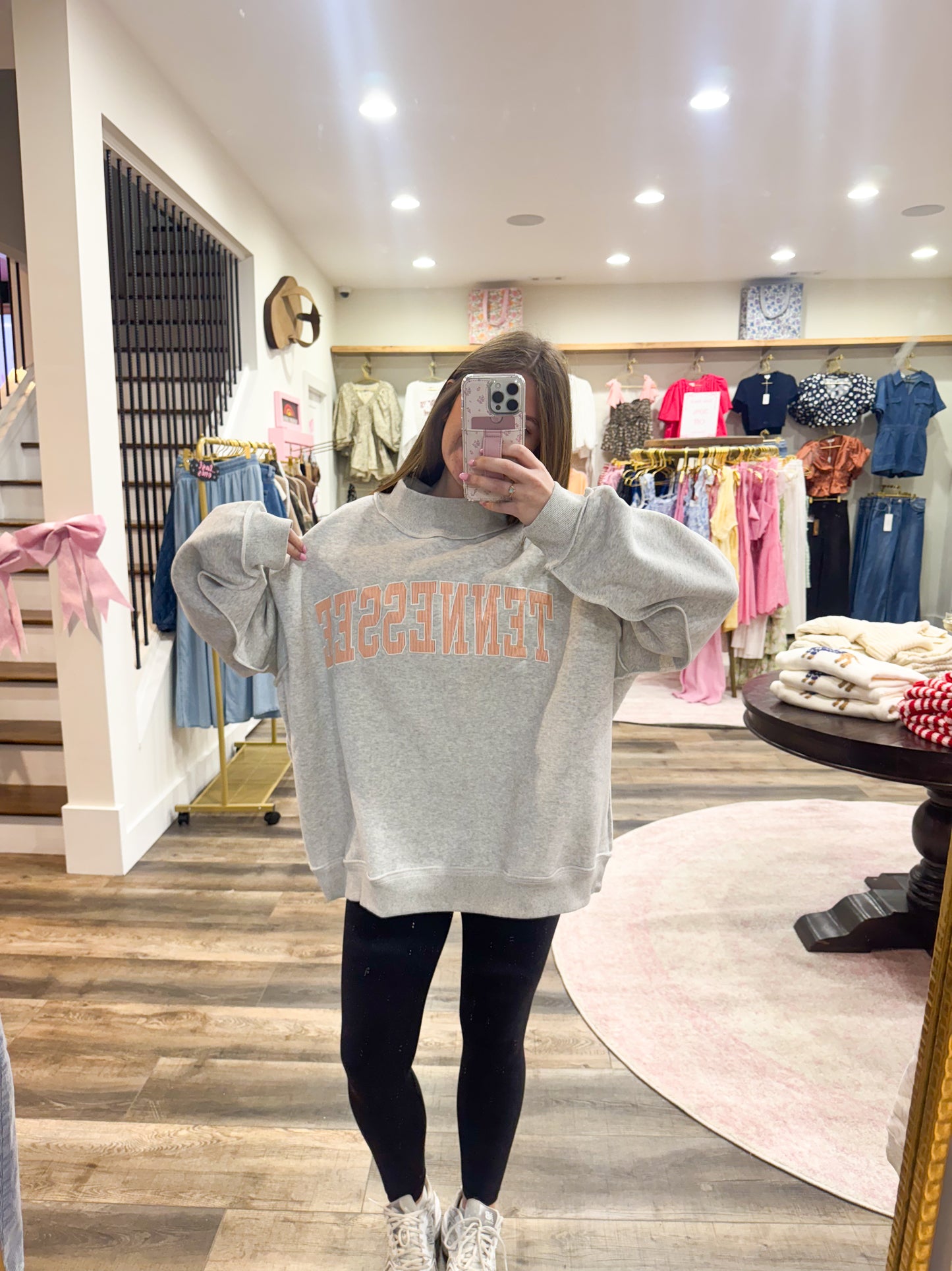 Tennessee Stripe Embroidered MockNeck