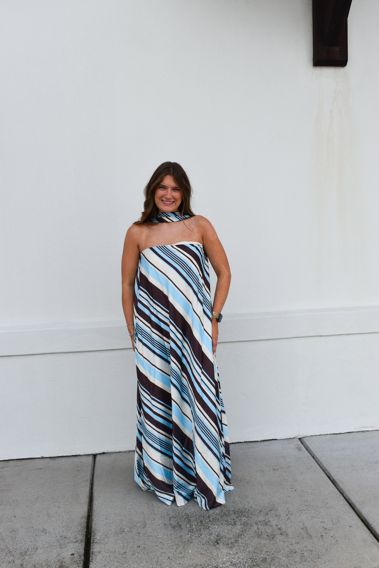The Riviera Stripe Maxi Dress
