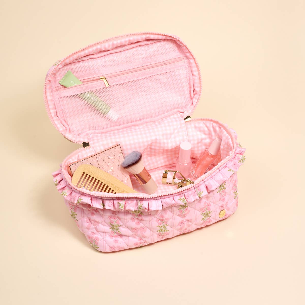 Glam & Go Quilted Cosmetic Bag–Oh So Fancy Pink