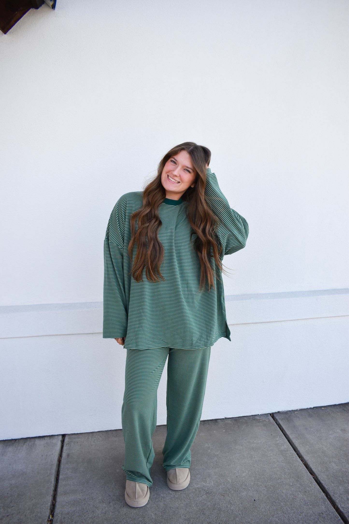 Levi Green Stripe Top