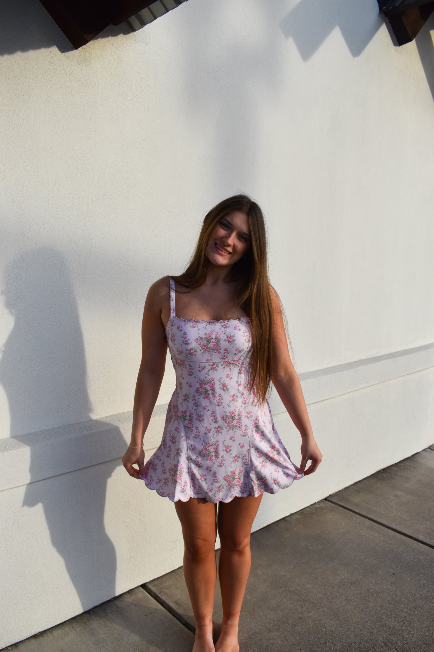 Poppy Scallop Detailed Active Dress