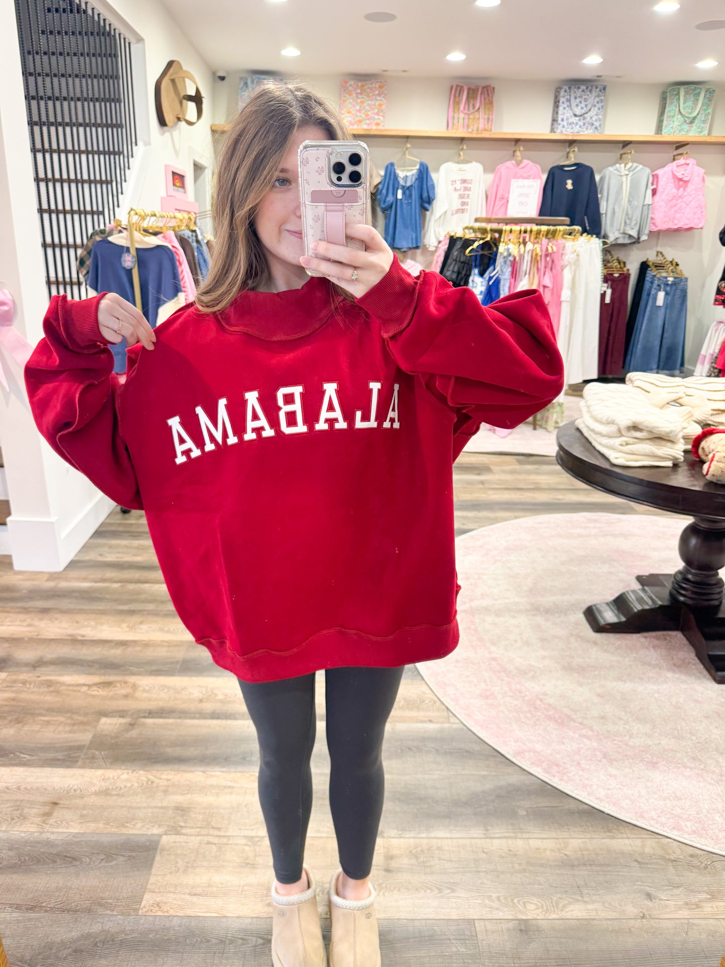 Alabama Embroidered Mockneck