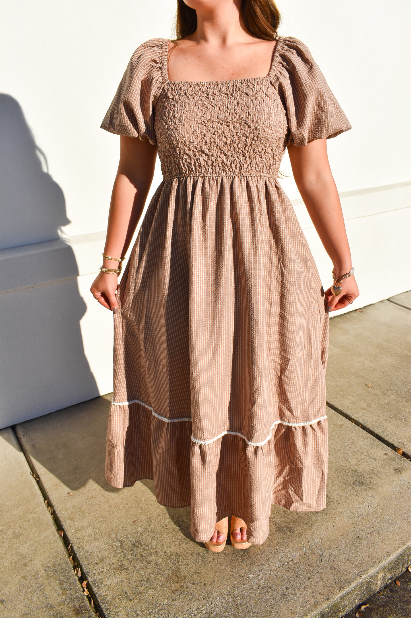Amber Smocked Bubble Maxi Dress