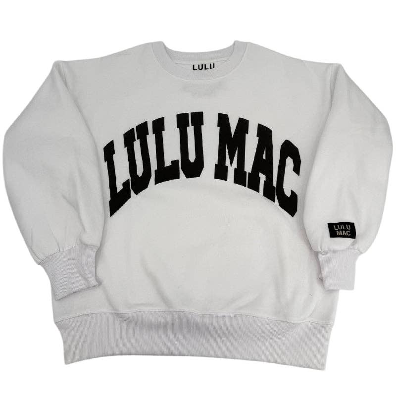 Lulu Mac Sweatshirt: White/Black