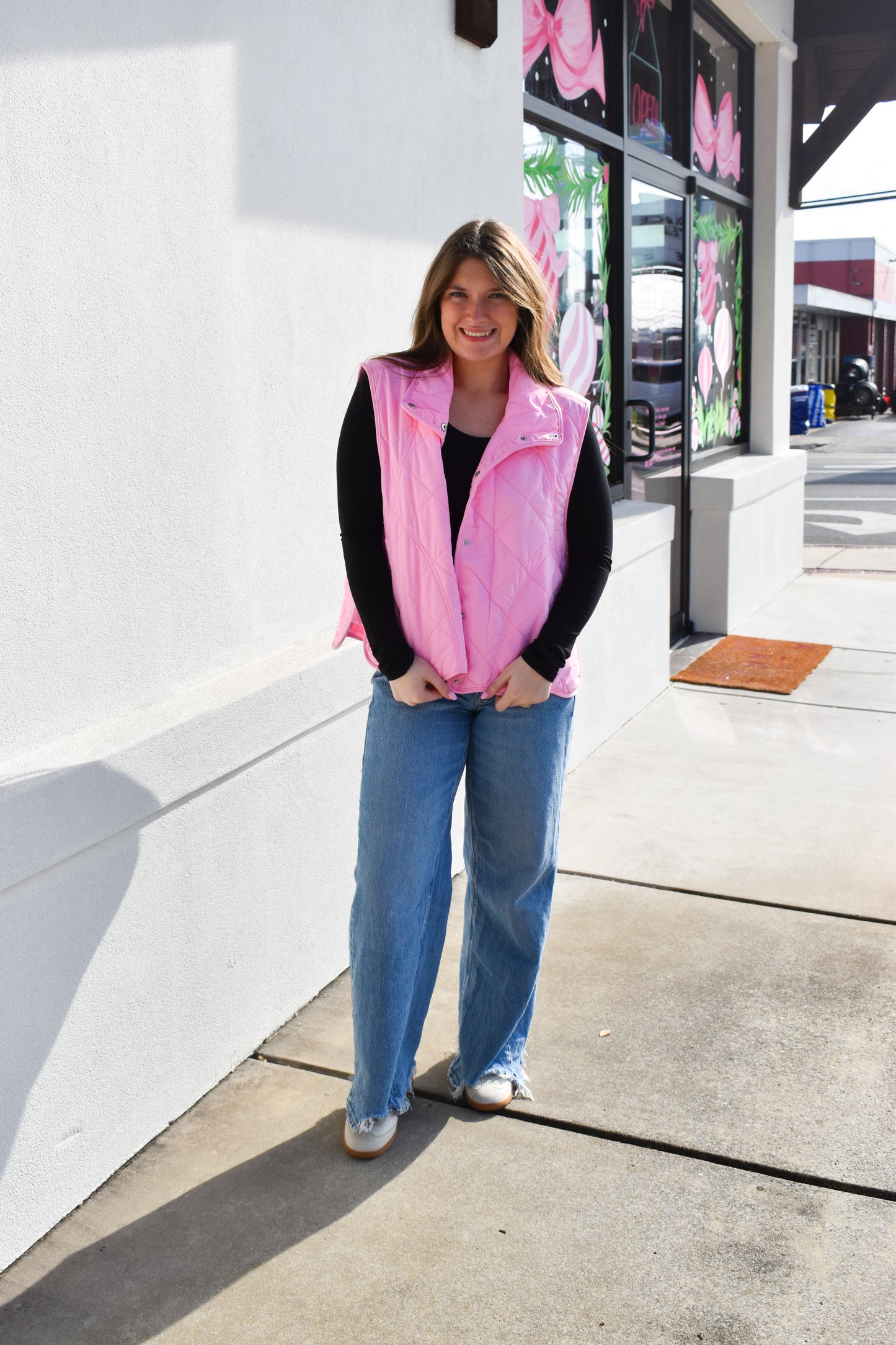 Sally Pink Quilted Vest