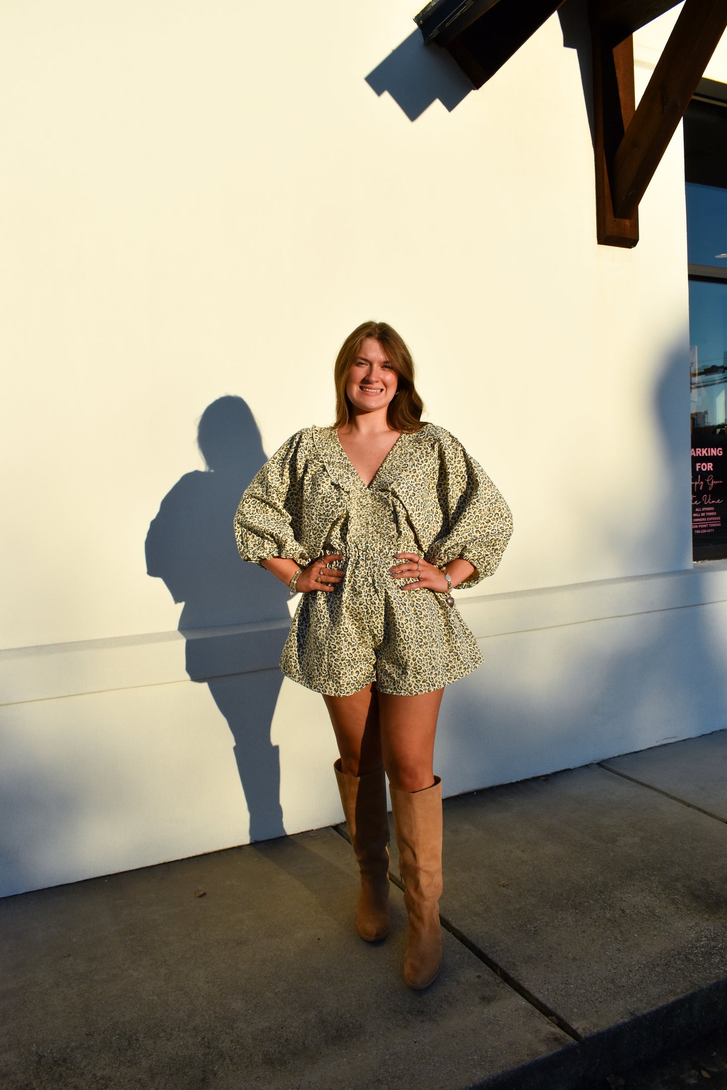 Leopard V-Neck Romper