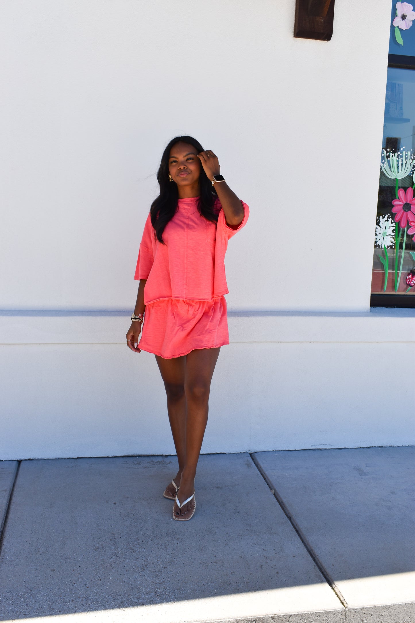 Cotton Stitch Cut Edge Top