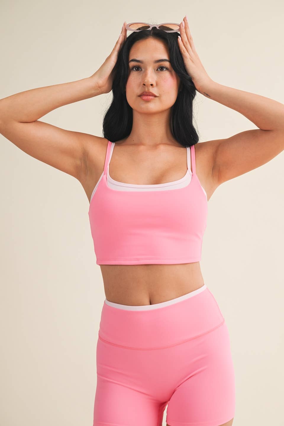 Pink Double Layered Tank Top