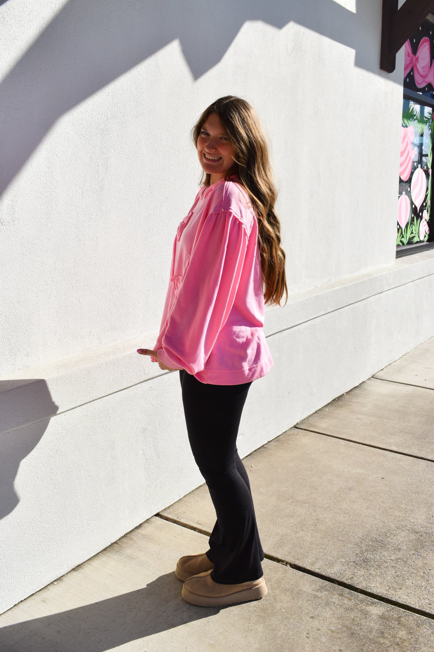 Oversized Hoodie W/ Accented Bows