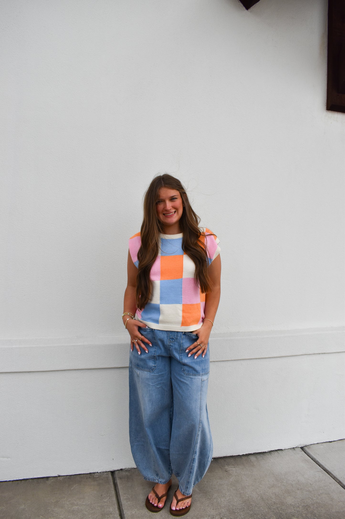 Checkered Sweater Vest