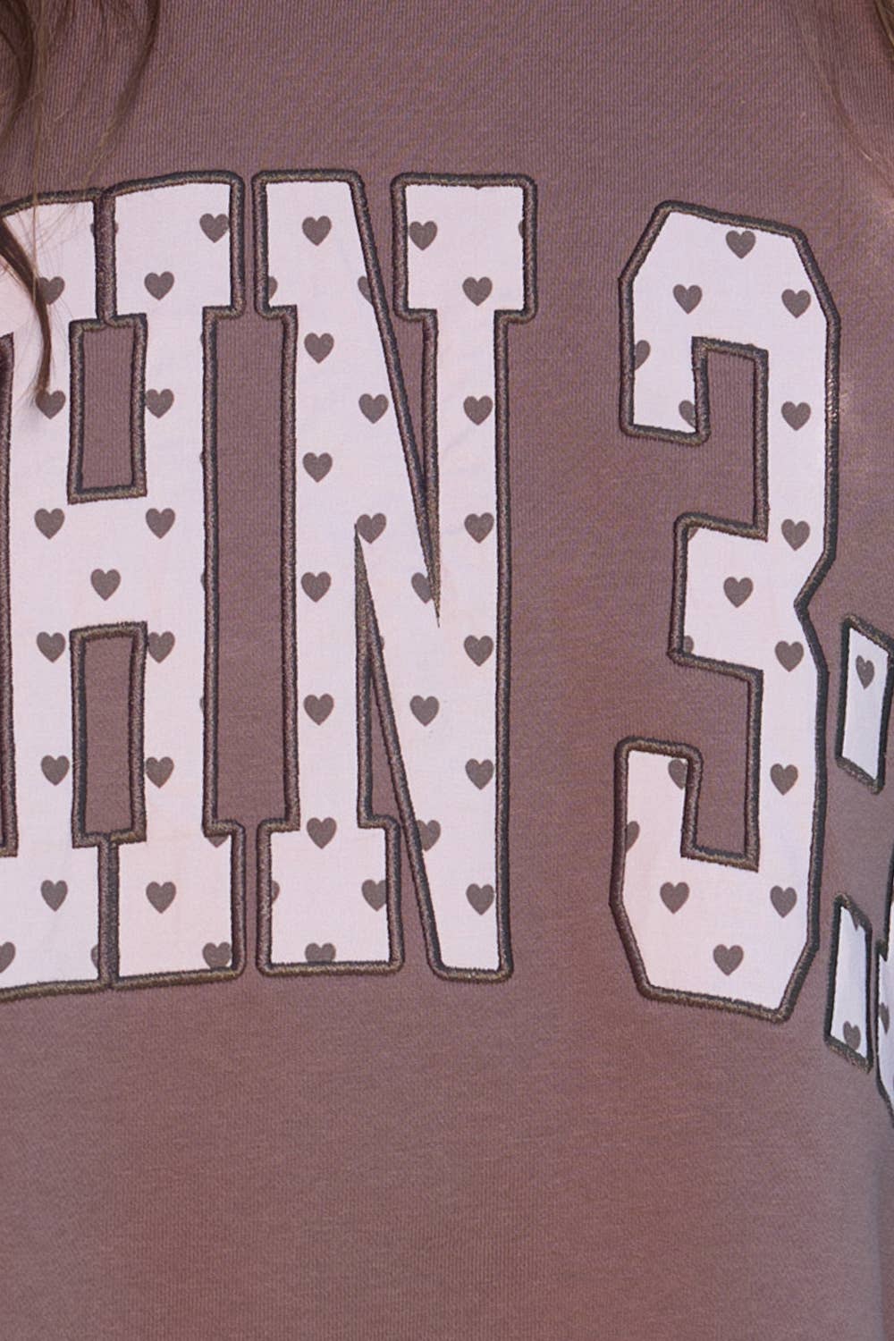 JOHN 3:16' Heart Applique Sweatshirt