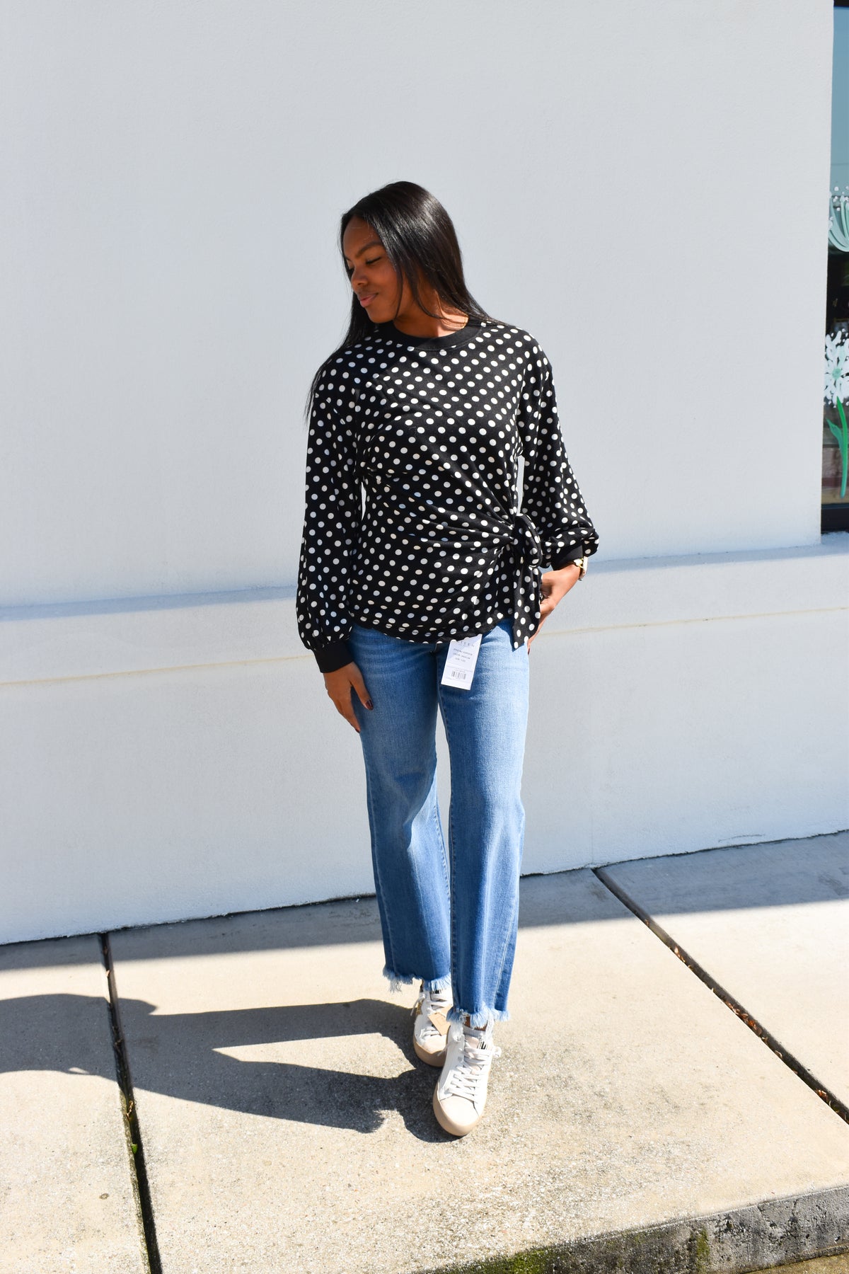 Polka Dot Tie Top