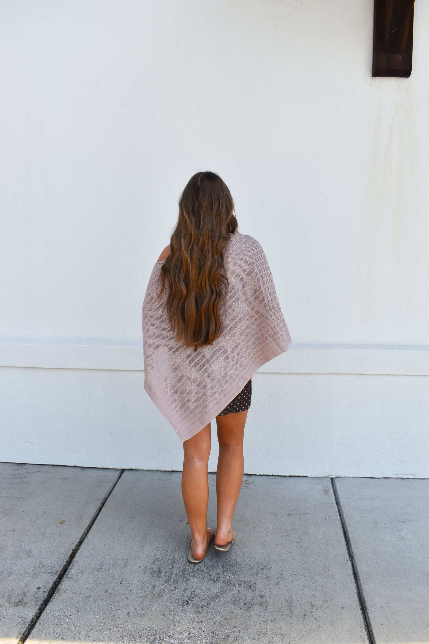 Lilia Asymmetrical Knit Poncho Top