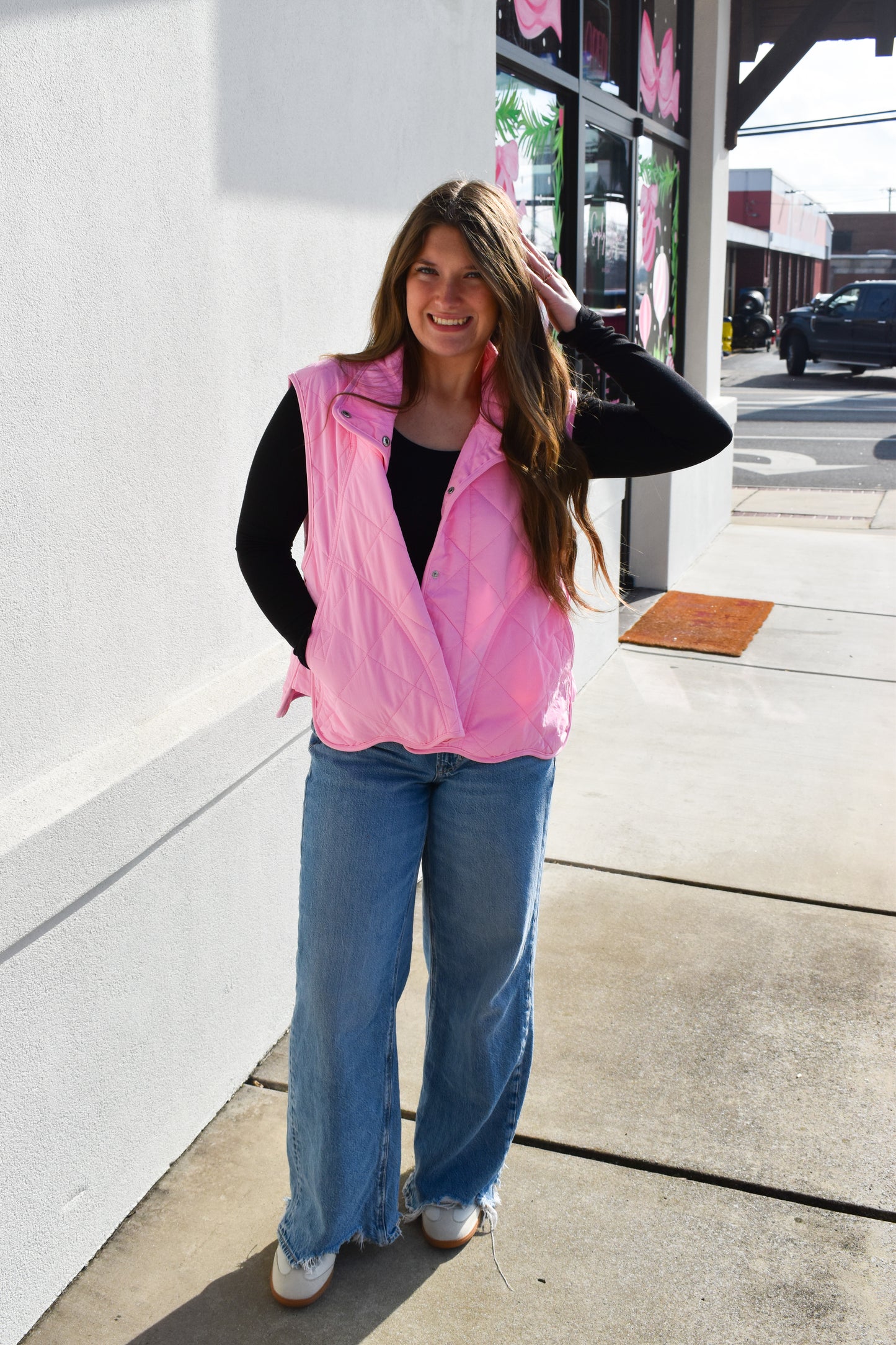 Sally Pink Quilted Vest