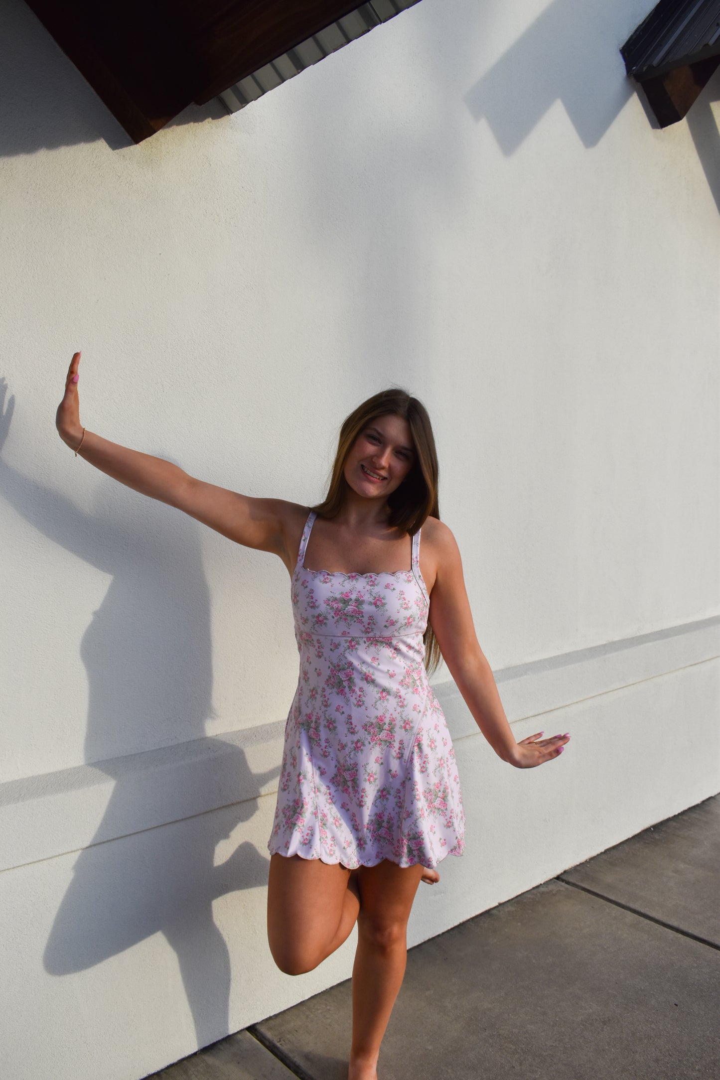 Poppy Scallop Detailed Active Dress