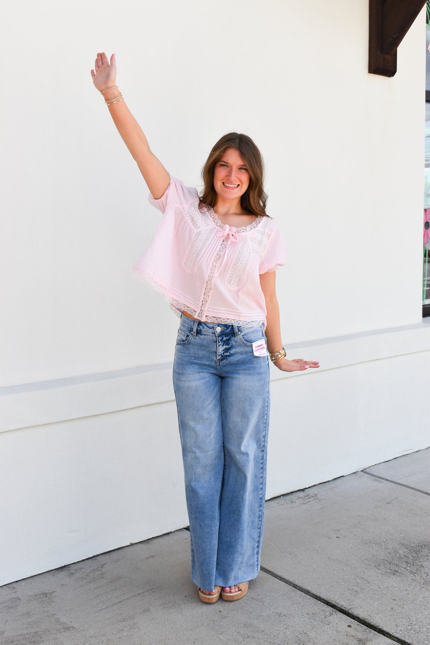 Lace & Lovely Top: Pink