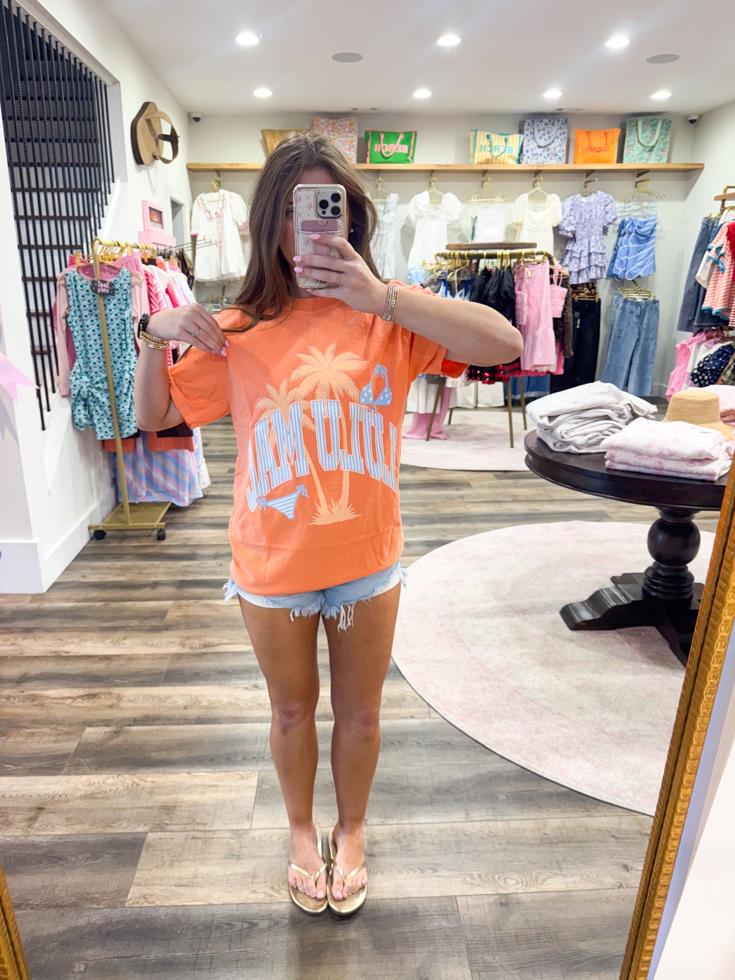 Lulu Mac Bikini Adult Melon Comfort Colors Tee