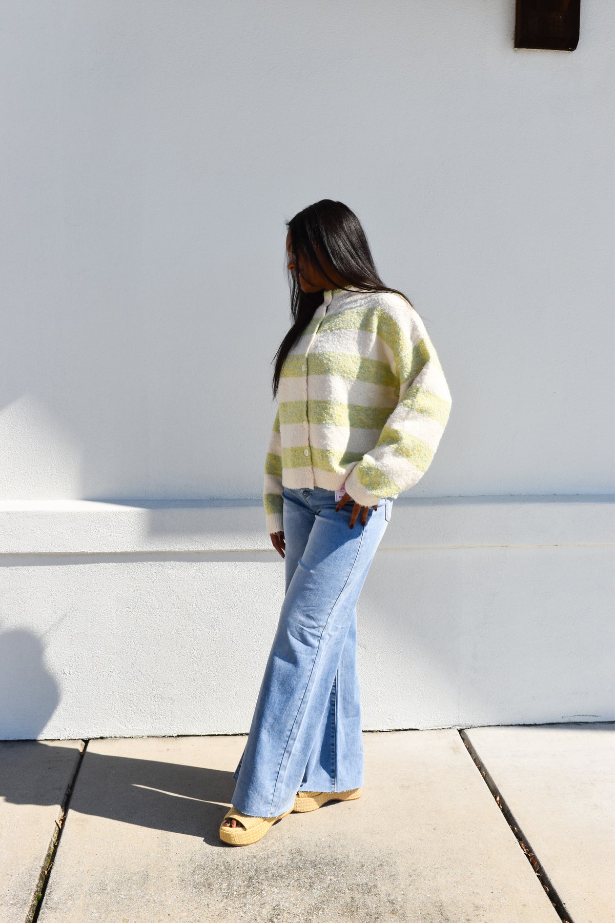Sage & Sweet Striped Cardigan