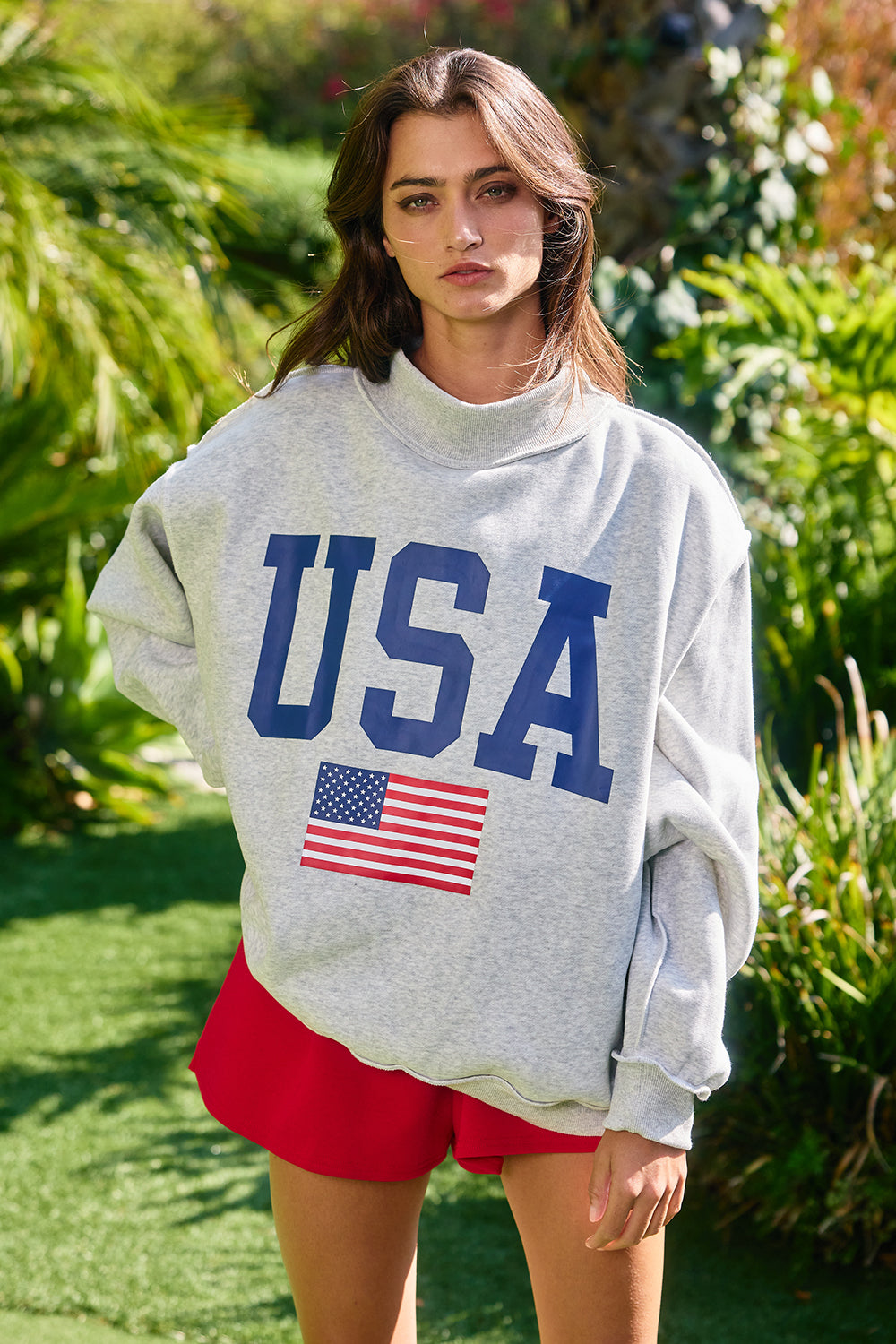 USA/America Reversible Mockneck