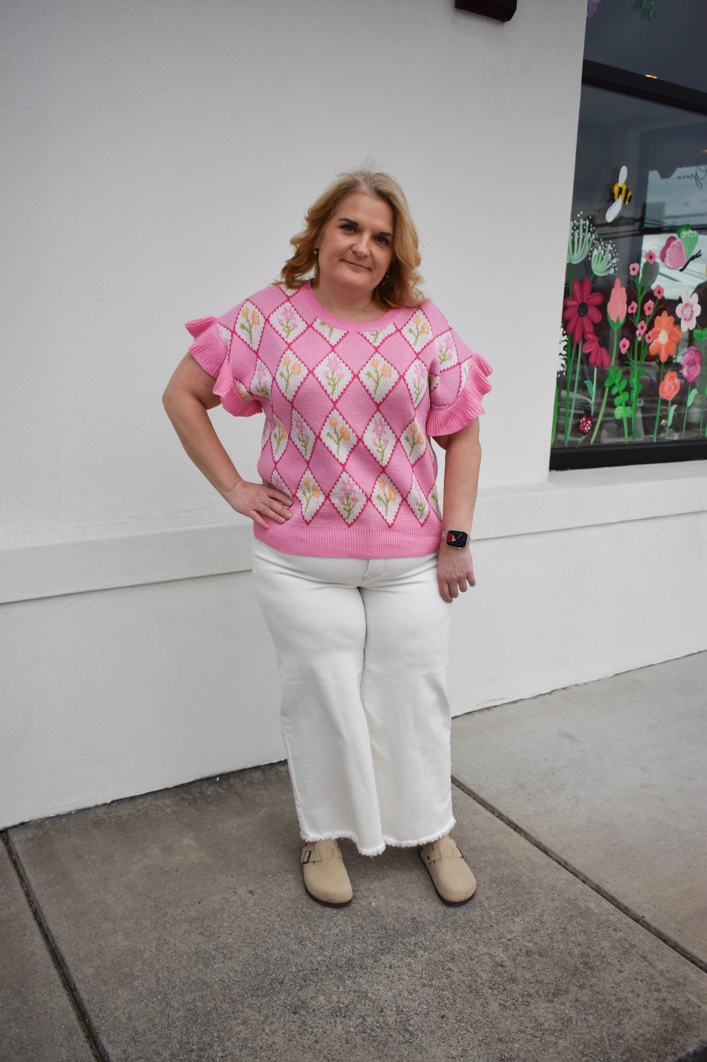 Springtime Ruffled Sweater