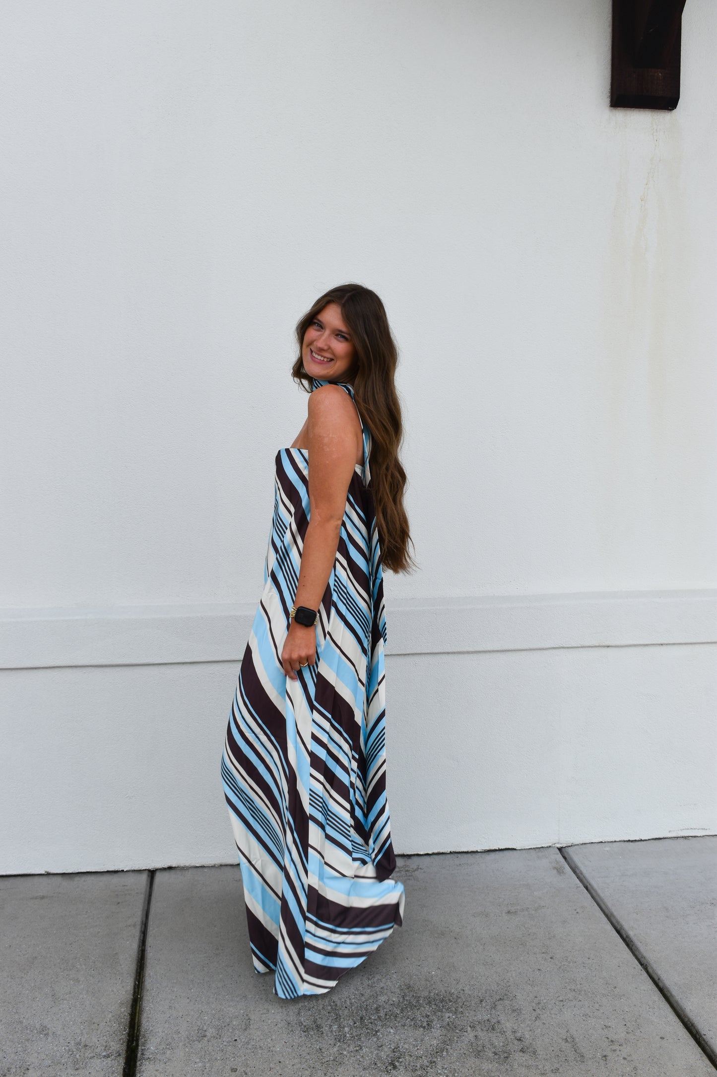 The Riviera Stripe Maxi Dress