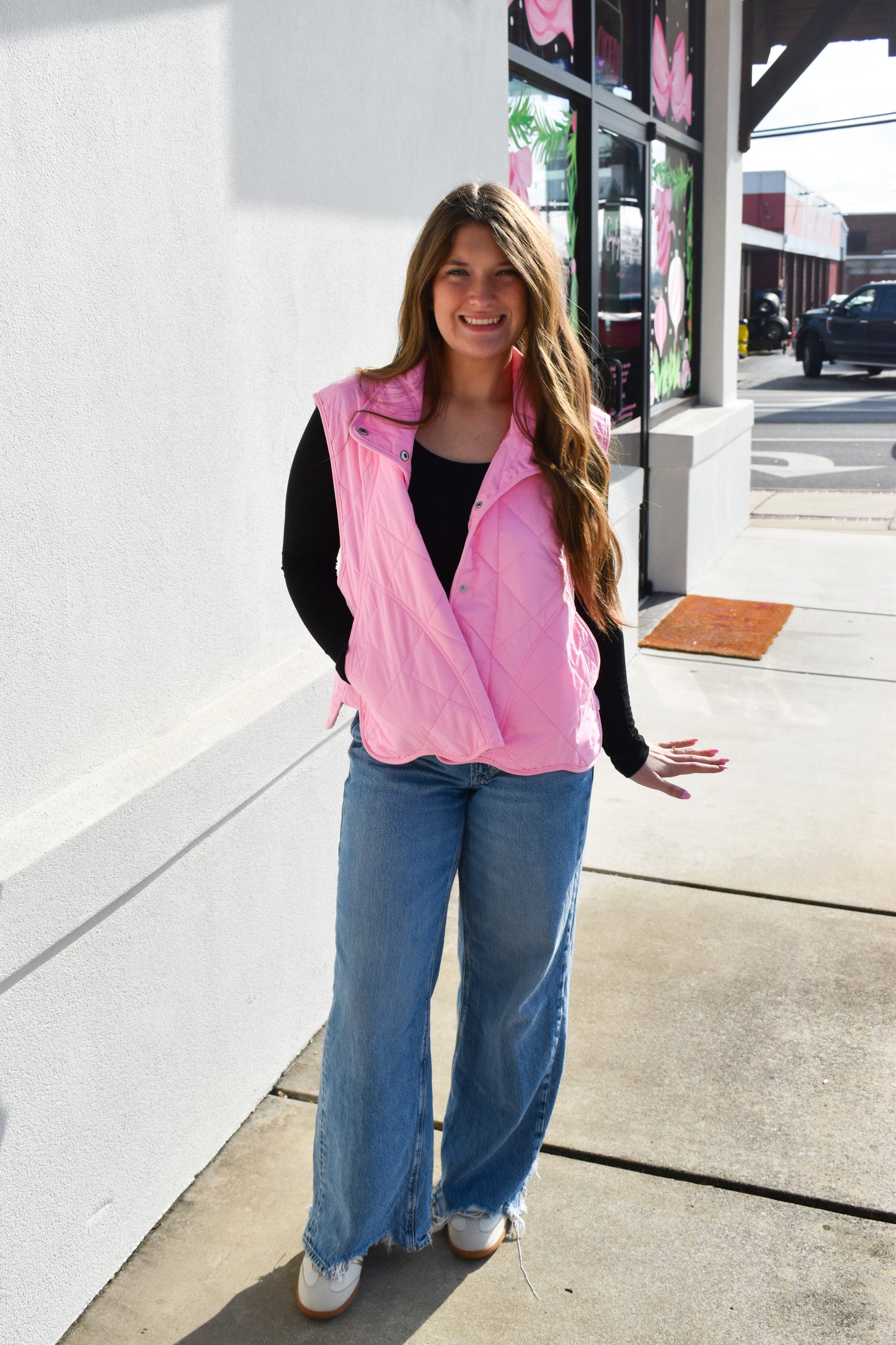 Sally Pink Quilted Vest