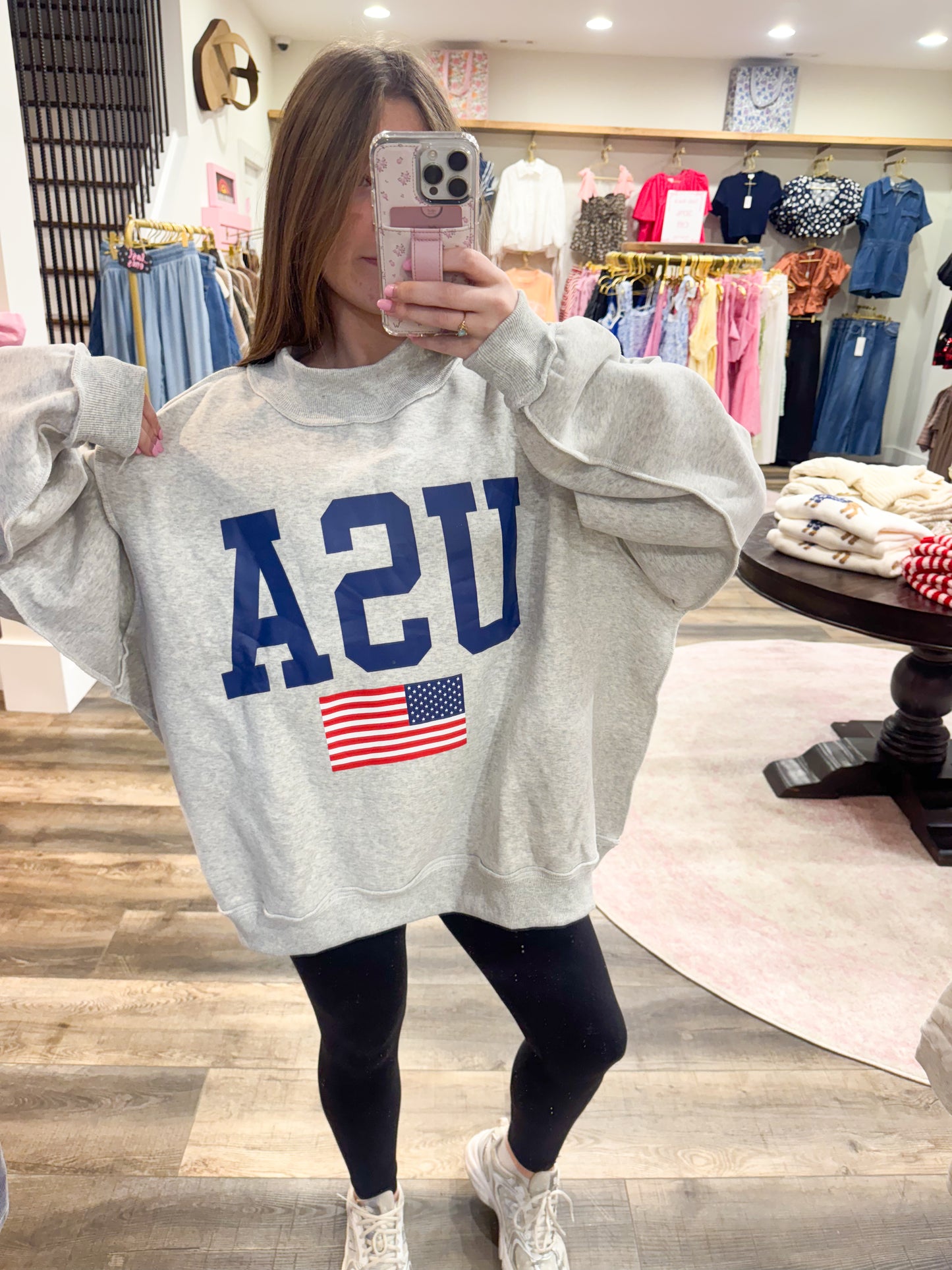 USA/America Reversible Mockneck