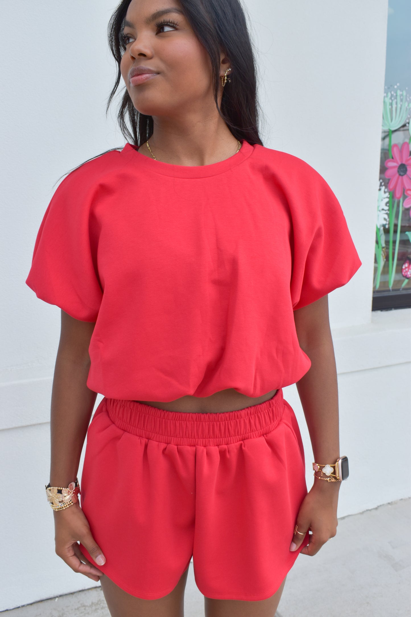 Scuba Bubble Top: Red