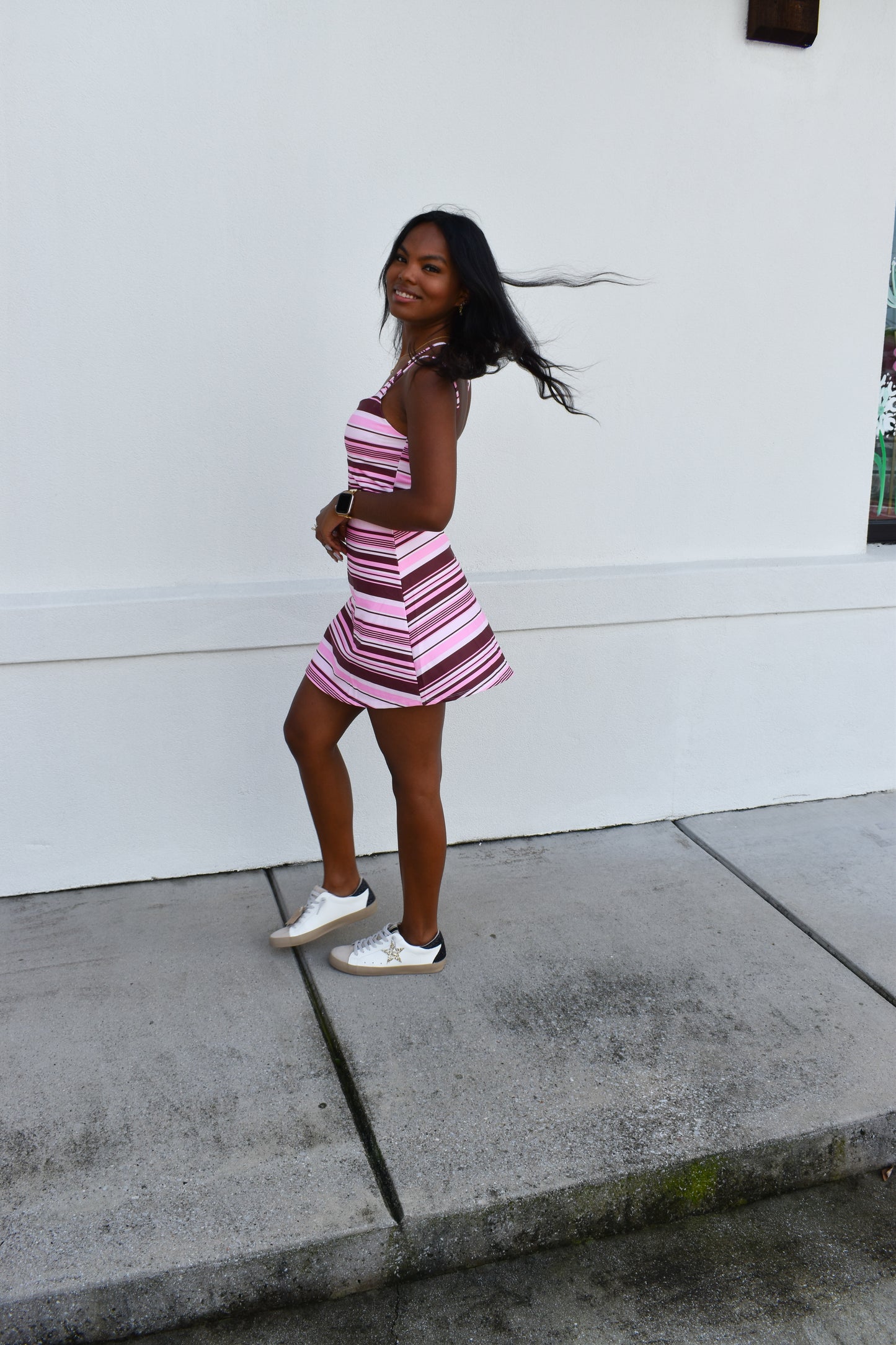 Lillian Stripe Athletic Dress