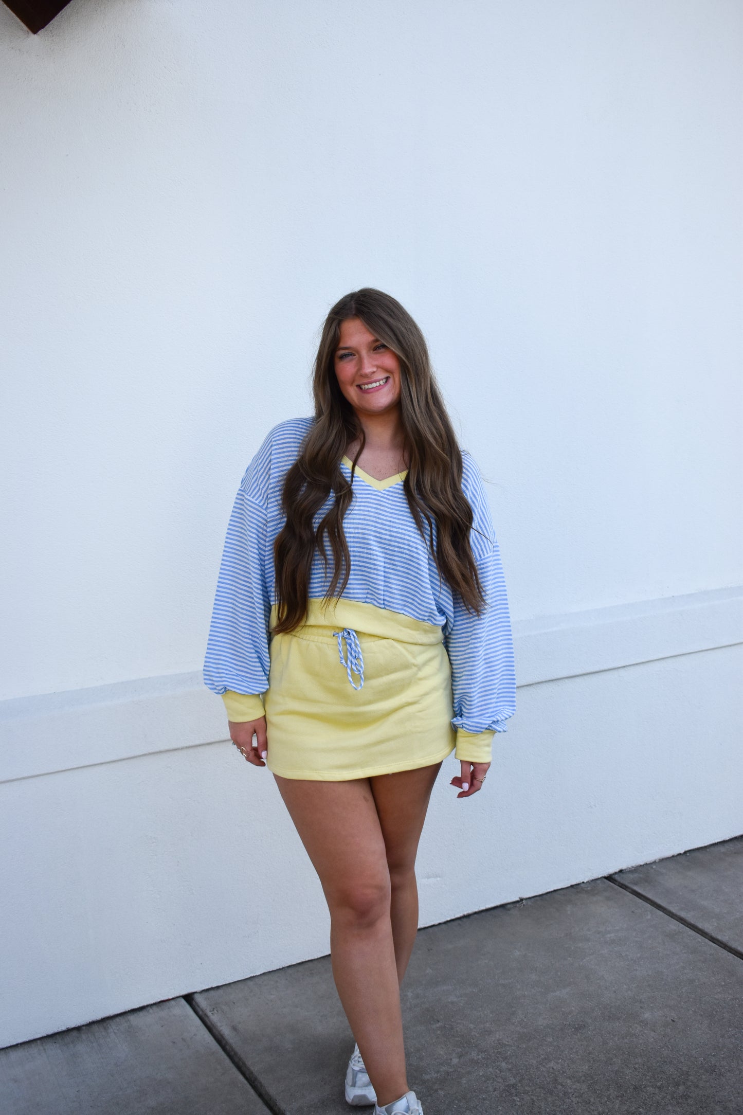 Ava Striped Contrast Top